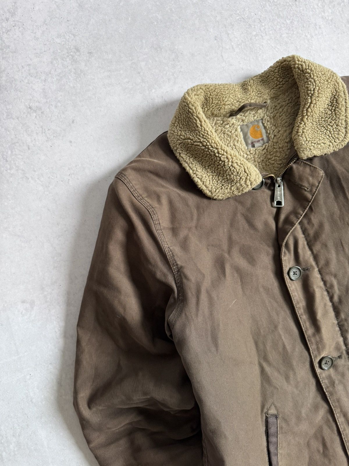 Carhartt Vintage Carhartt Sheffield Workwear Fleece Jacket Faded USA Size US M / EU 48-50 / 2 - 5 Thumbnail