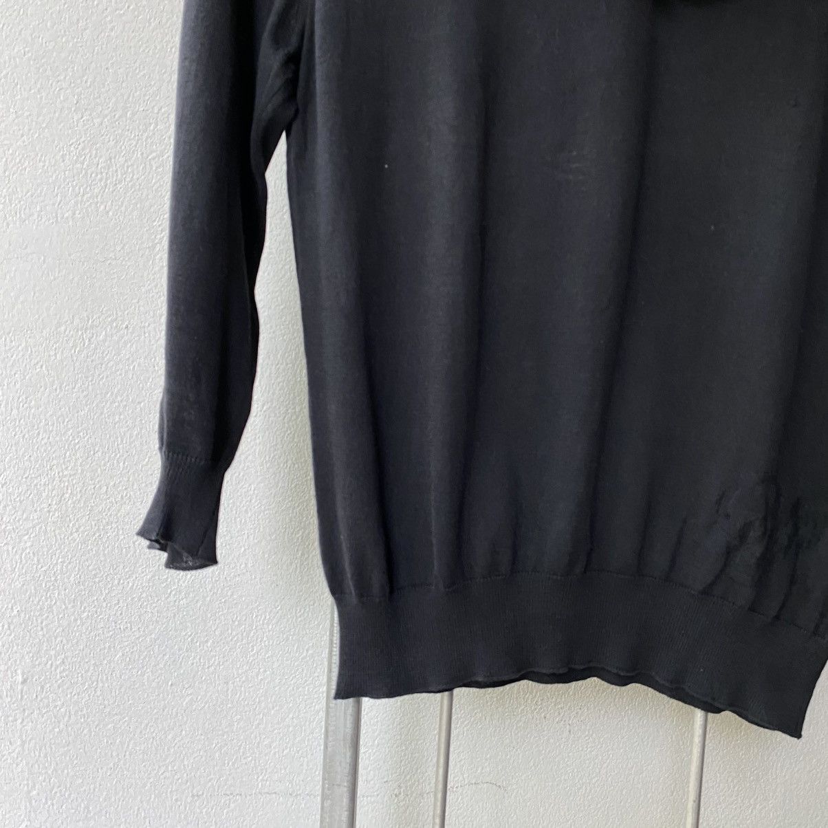 Viktor & Rolf VIKTOR& ROLF Black Semi-Sheer Knit Shirt Size XS / US 0-2 / IT 36-38 - 13 Thumbnail