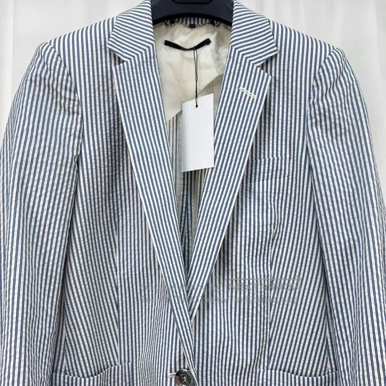 Gucci Gucci Silver buckle striped suit jacket Size 40R - 3 Thumbnail
