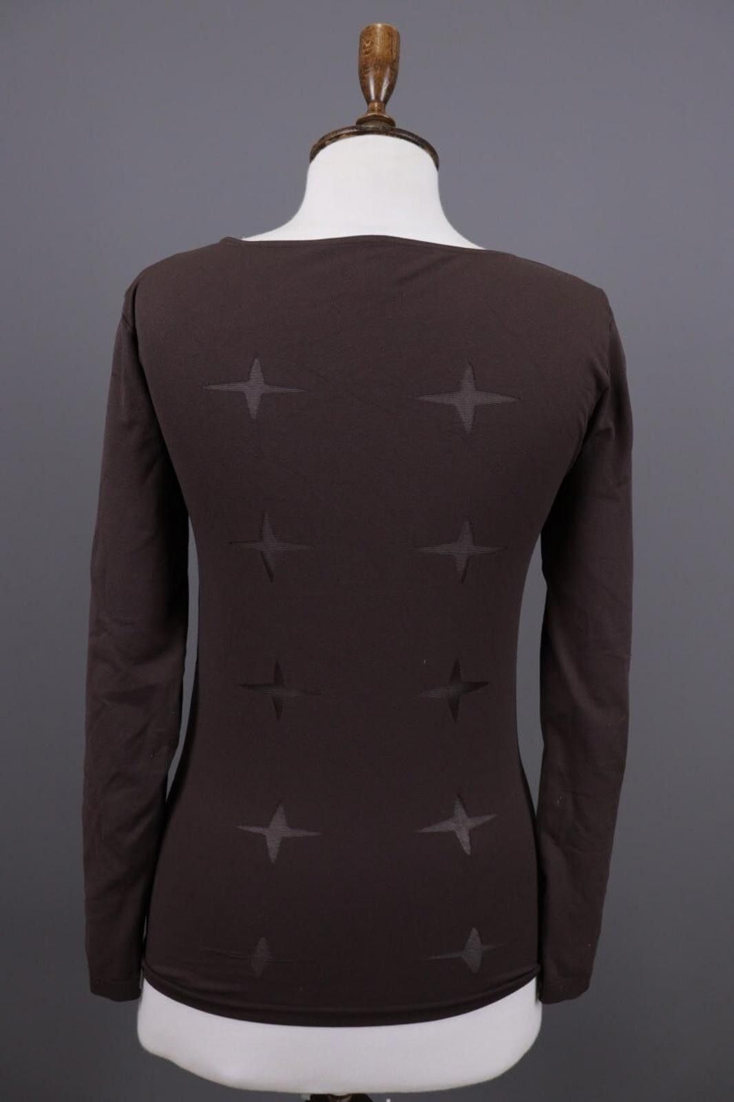 Wolford Wolford Brown Big Star Scoop Neck Long Sleeve Sweater Size M Size M / US 6-8 / IT 42-44 - 10 Thumbnail