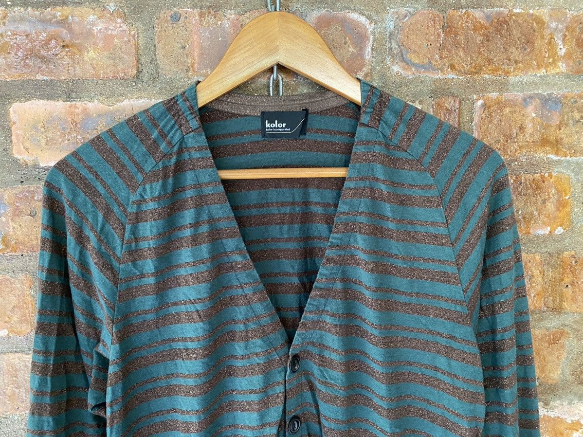 Japanese Brand × Kolor SS14 Kolor Japan stripe Cardigan Size S / US 4 / IT 40 - 3 Thumbnail