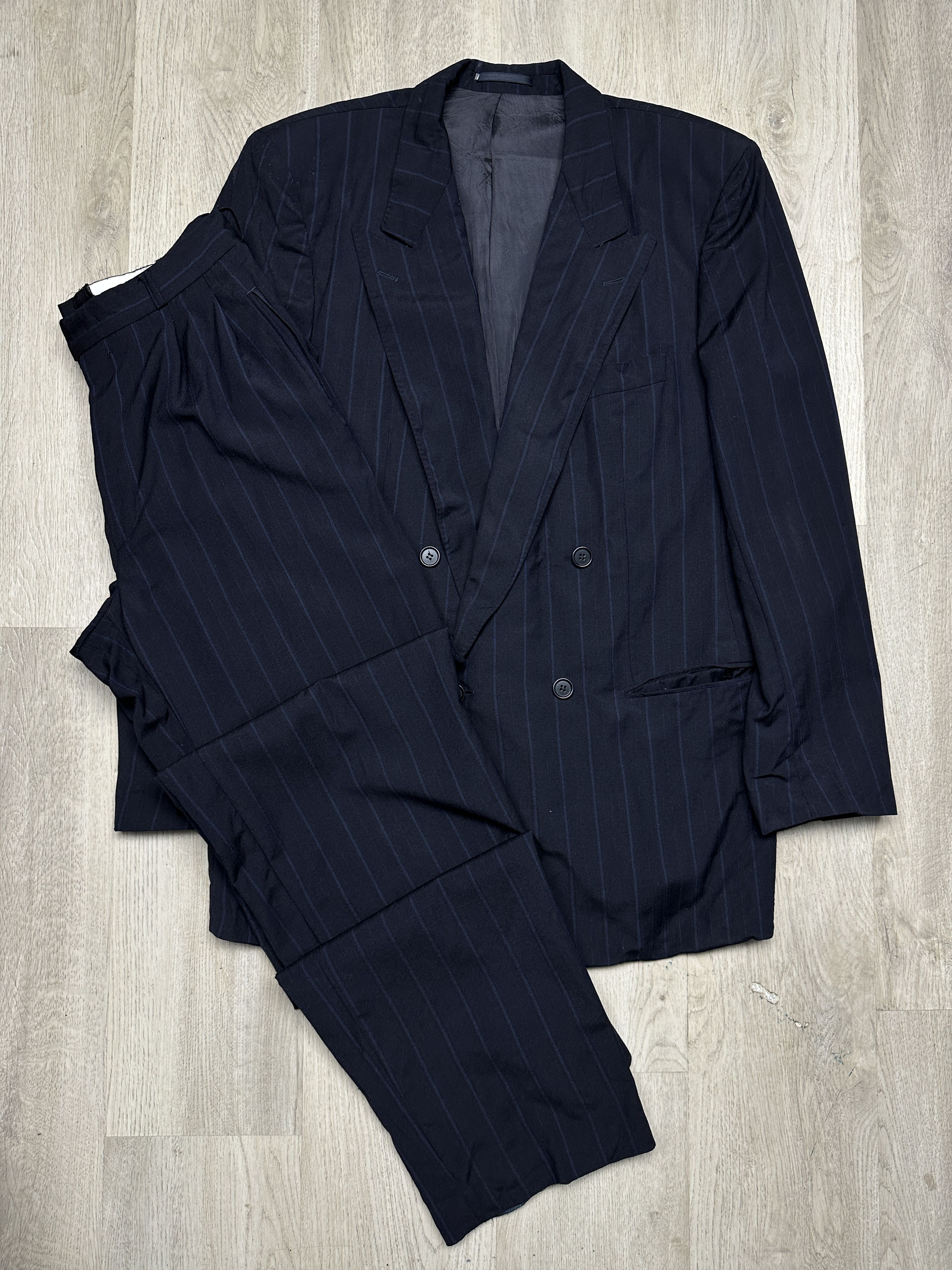 Hugo Boss Hugo Boss Vintage Wool Suit Double Breasted Blazer + Pants Size 42R - 1 Thumbnail