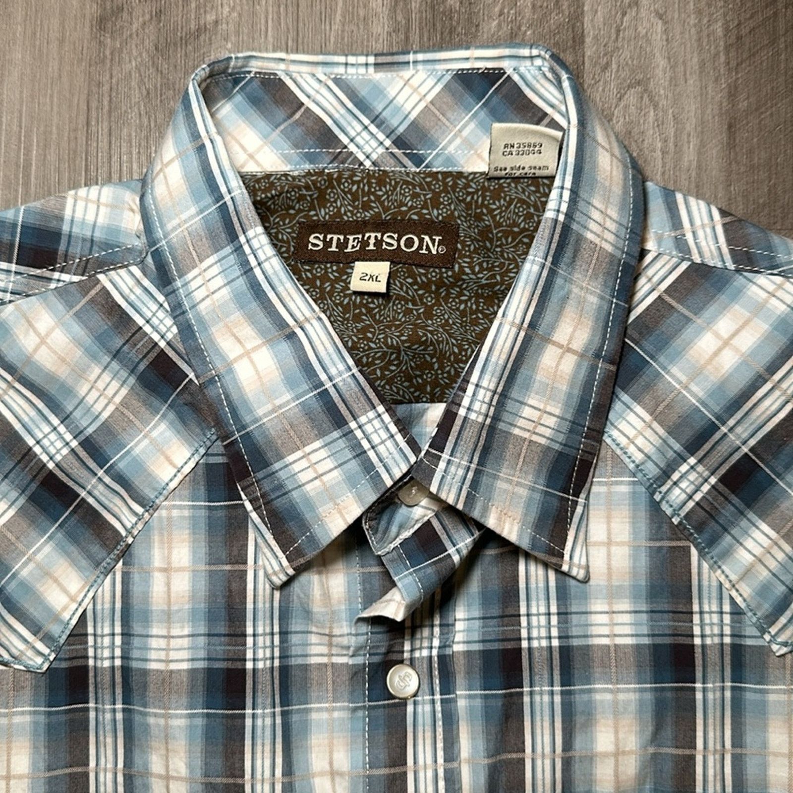 Stetson Stetson Western Long Sleeve Pearl Snap Button - 2XL Size US XXL / EU 58 / 5 - 6 Thumbnail