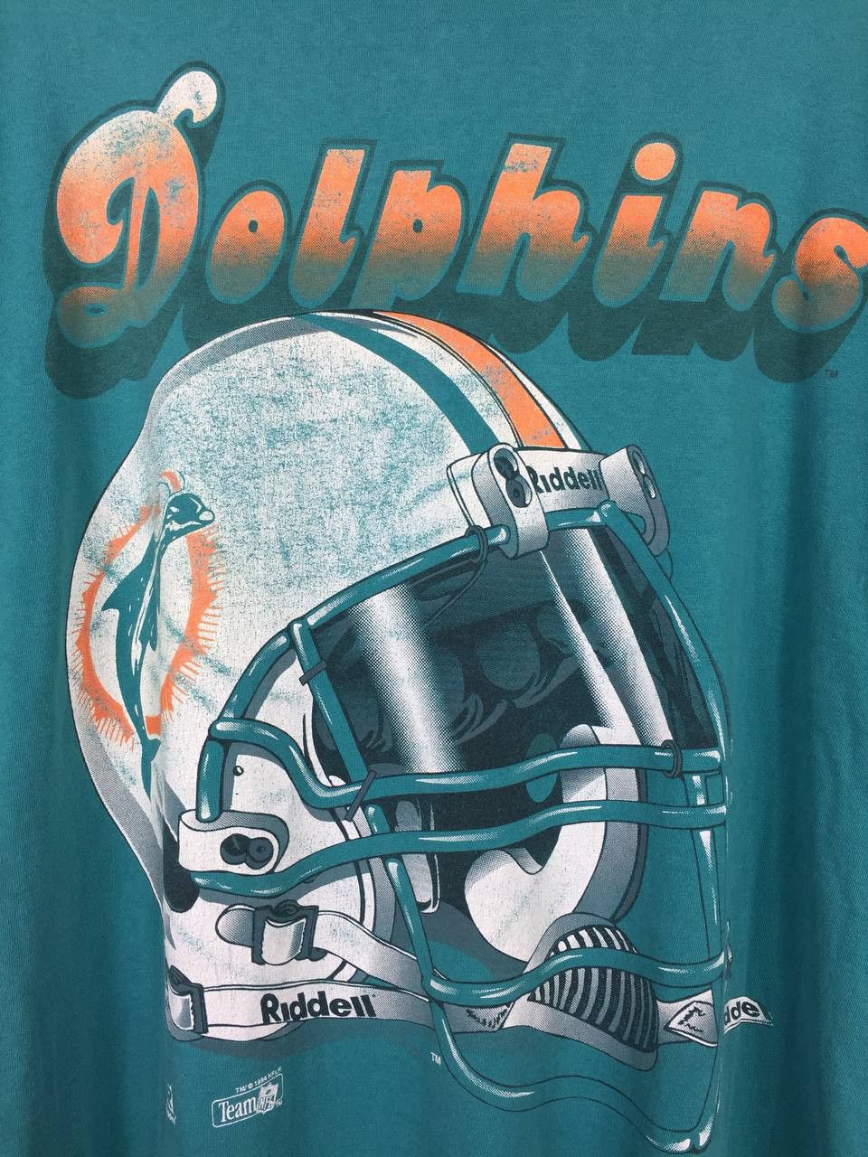 NFL Vtg 1994 Riddell Miami Dolphins NFL American Sports Tee Size US XXL / EU 58 / 5 - 4 Thumbnail