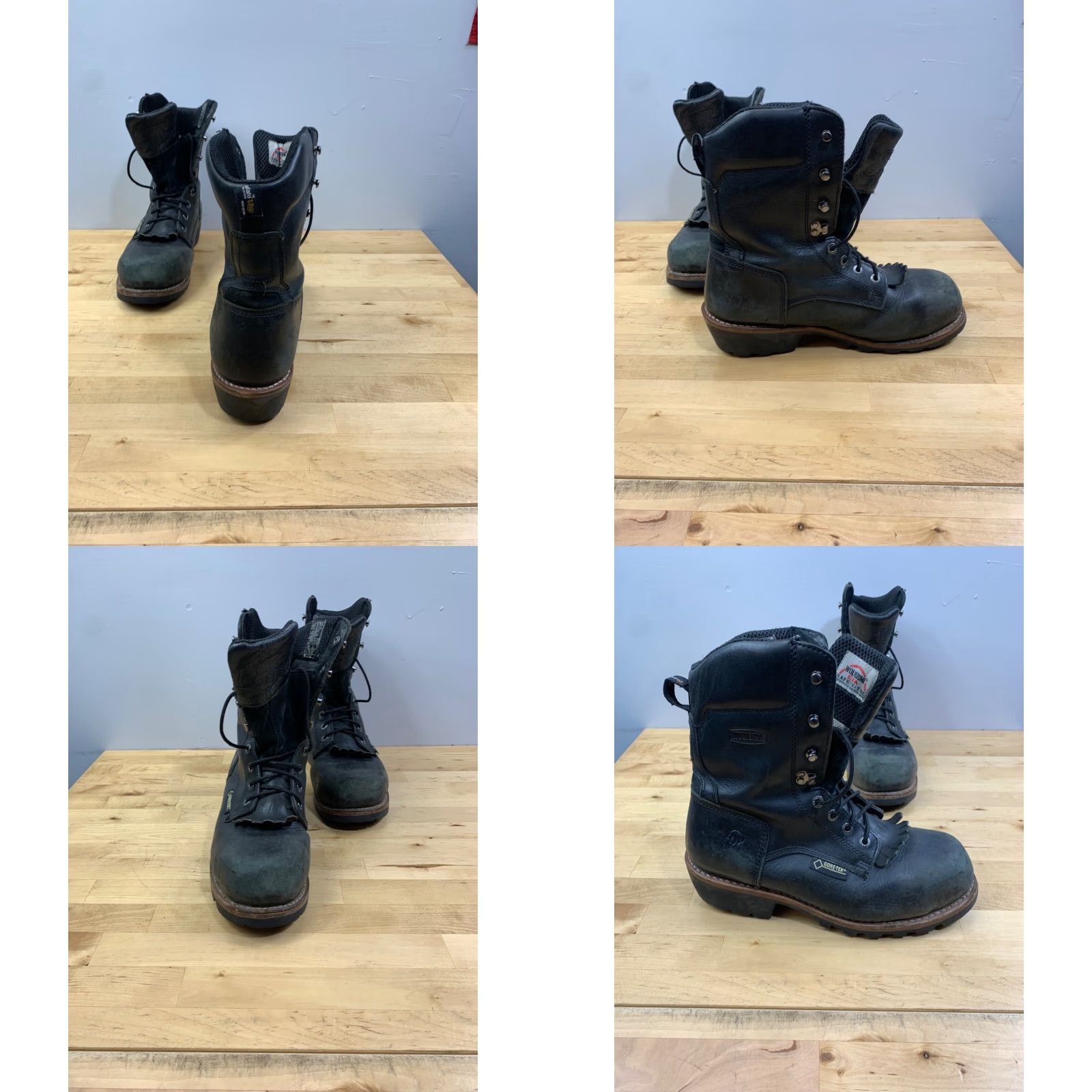 Vintage VINTAGE Wolverine Insulated Boots USA Safety Toe Oil Resistant Leather Combat Men 11.5US 10.5UK 44.5EU Black Lace Up Boots Mens Size US 11 / EU 44 - 8 Thumbnail