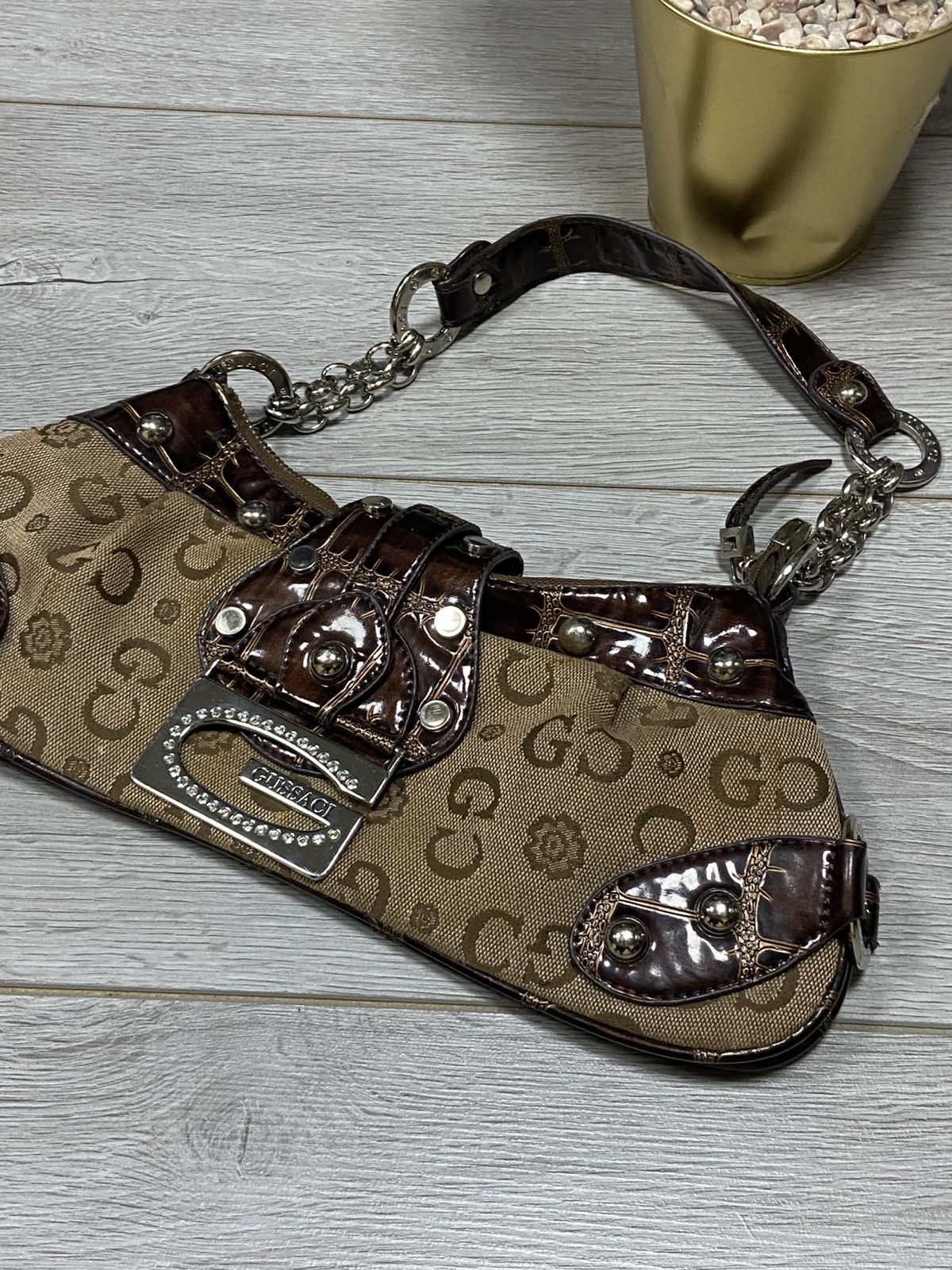 Guess Guess style vintage monogram big logo small bag Size ONE SIZE - 3 Thumbnail