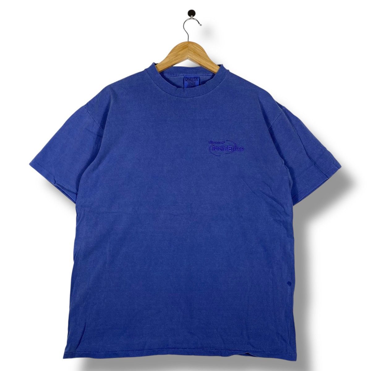 Vintage Vintage 90's MICROSOFT Tech-Ed Small Embroidery Tee Shirt Size US L / EU 52-54 / 3 - 1 Thumbnail