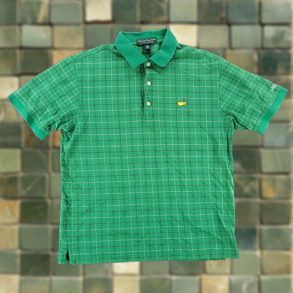 Vintage Masters Collection Polo Shirt Green Short Sleeve Mens M 60s Two-Ply Mercerized Polo Shirt Size US M / EU 48-50 / 2 - 1 Thumbnail