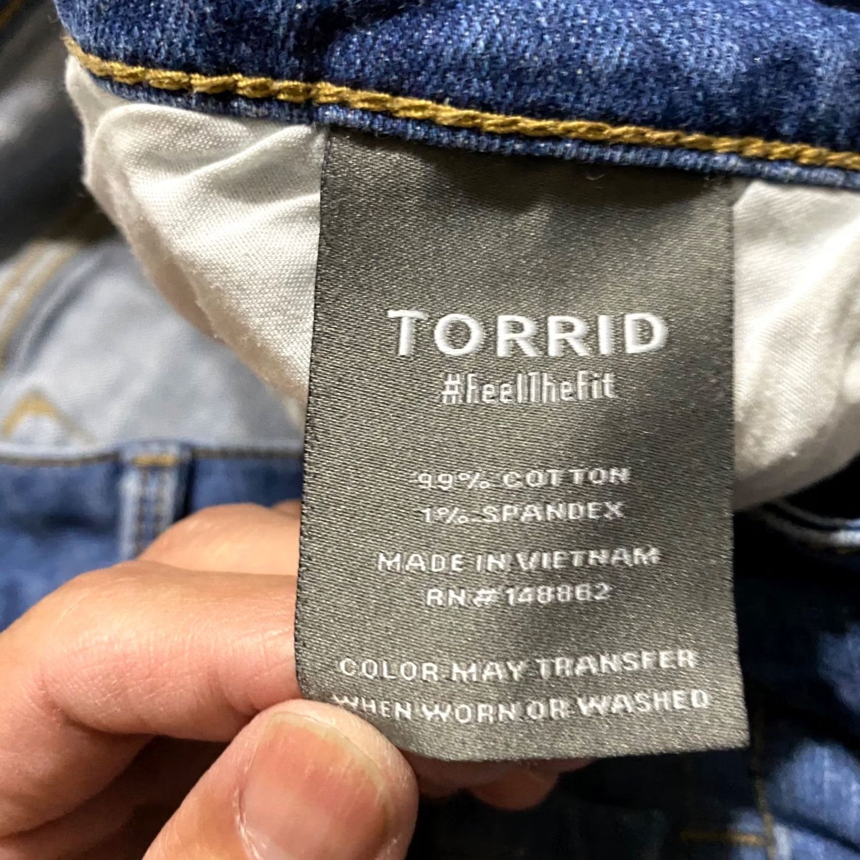 Torrid Torrid Jeans 12 Tall Blue Denim Medium Wash Boyfriend Ankle Stretch Shirt Womens Pants Casual Regular Slim Fit Size 34" / US 12 / IT 48 - 4 Thumbnail