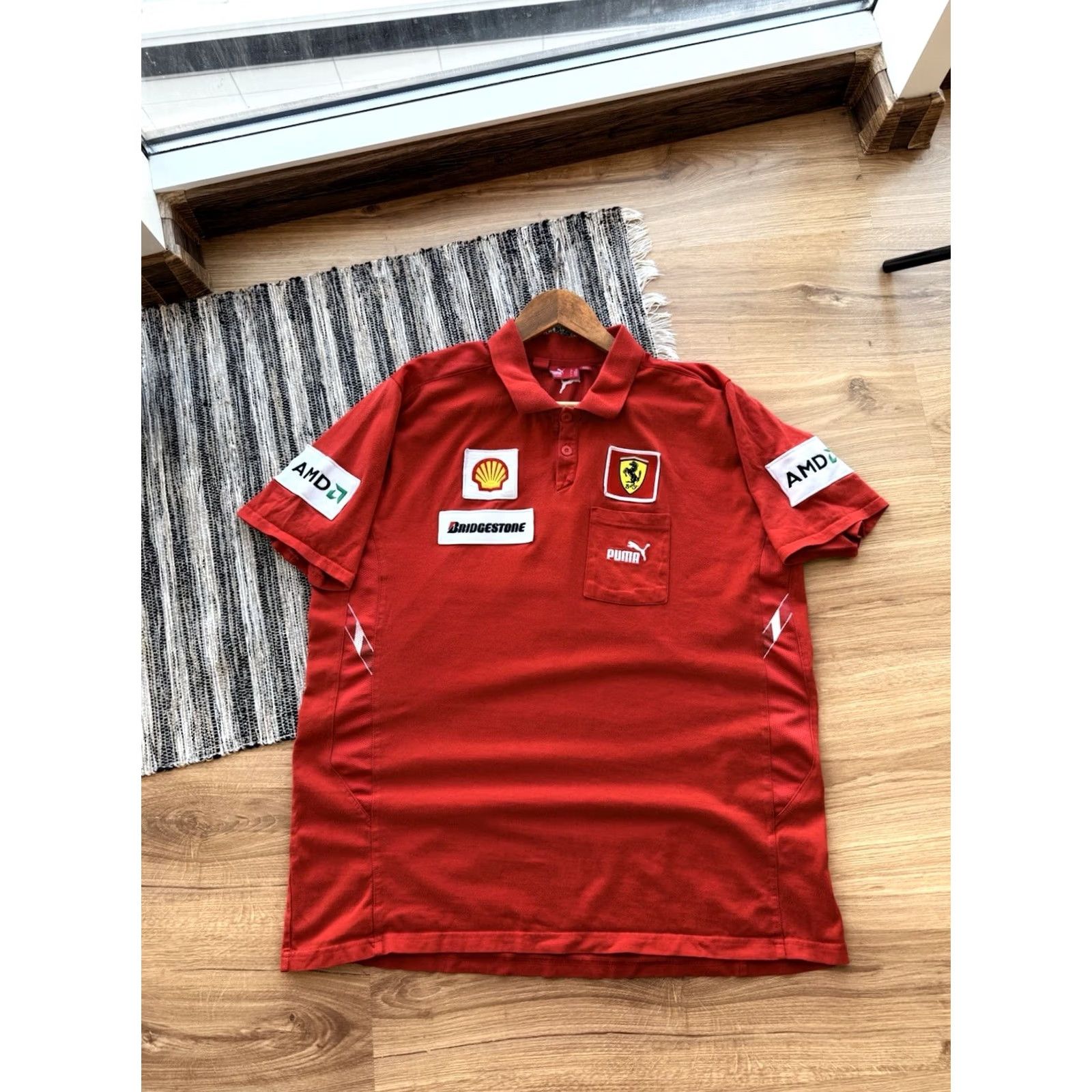 Ferrari VINTAGE PUMA FERRARI SCUDERIA FORMULA 1 RACING POLO JERSEY RED XXL Men T-Shirt Size US XXL / EU 58 / 5 - 2 Thumbnail