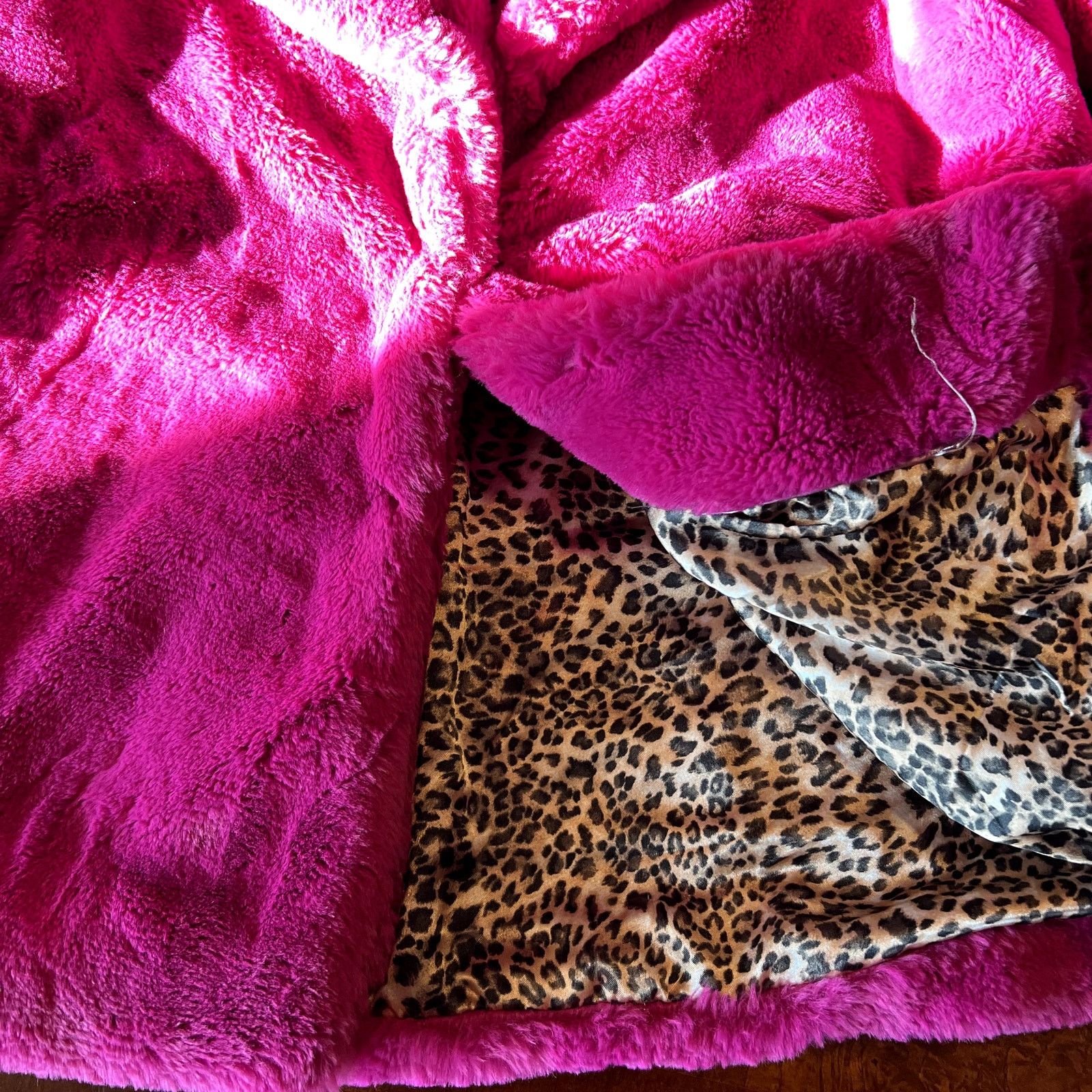 Jessica Simpson Hot Pink Furry Jacket Size M / US 6-8 / IT 42-44 - 5 Thumbnail