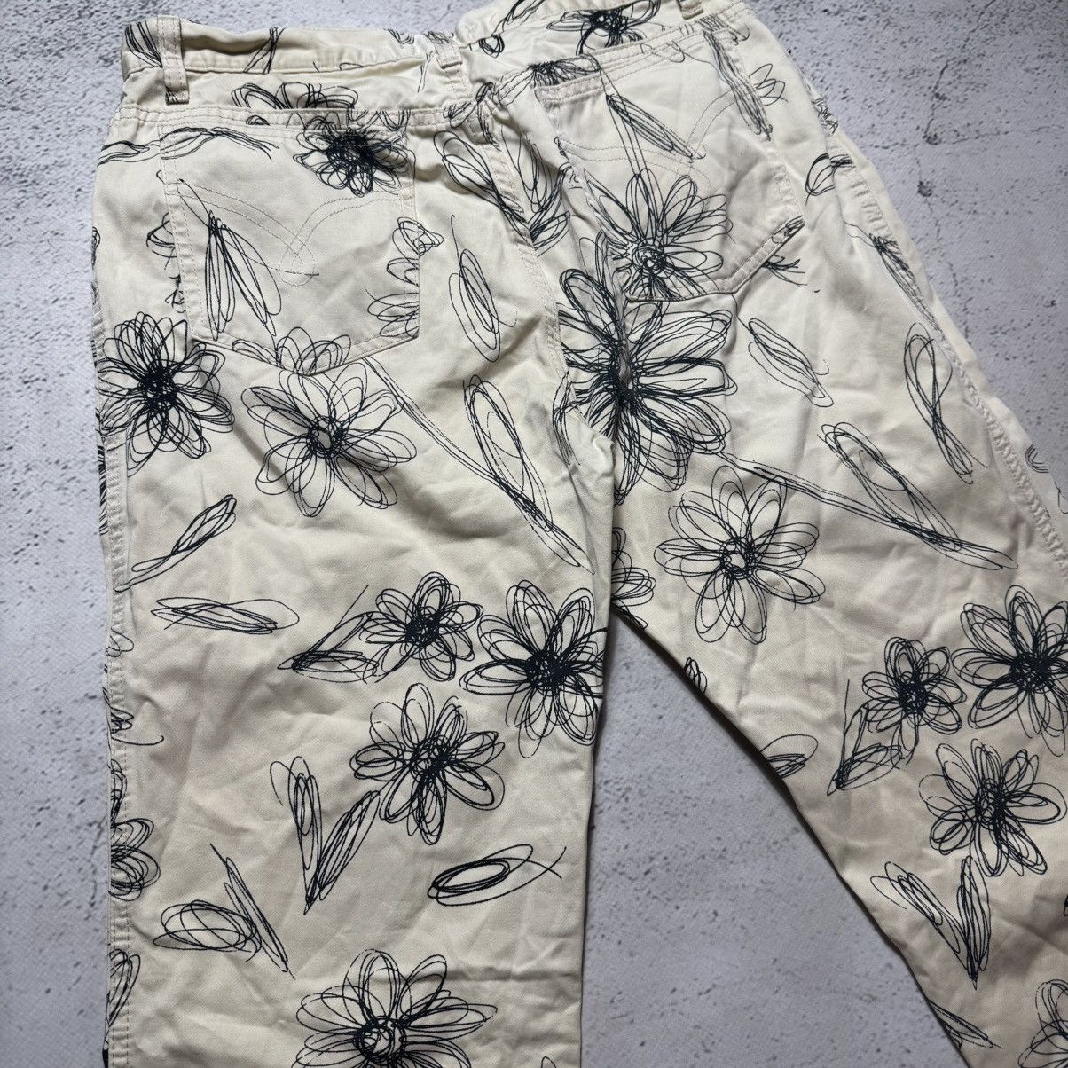 Moschino y2k luxury moschino pants with abstract flowers print Size 30" / US 8 / IT 44 - 10 Thumbnail