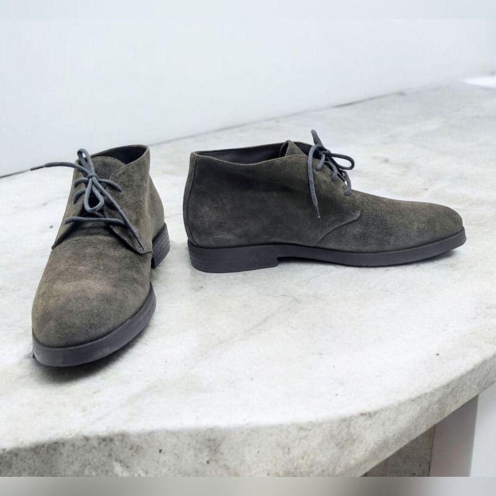 Helm Men\'s Chukkas/Boots in Gray Leather & Suede Men main image 4