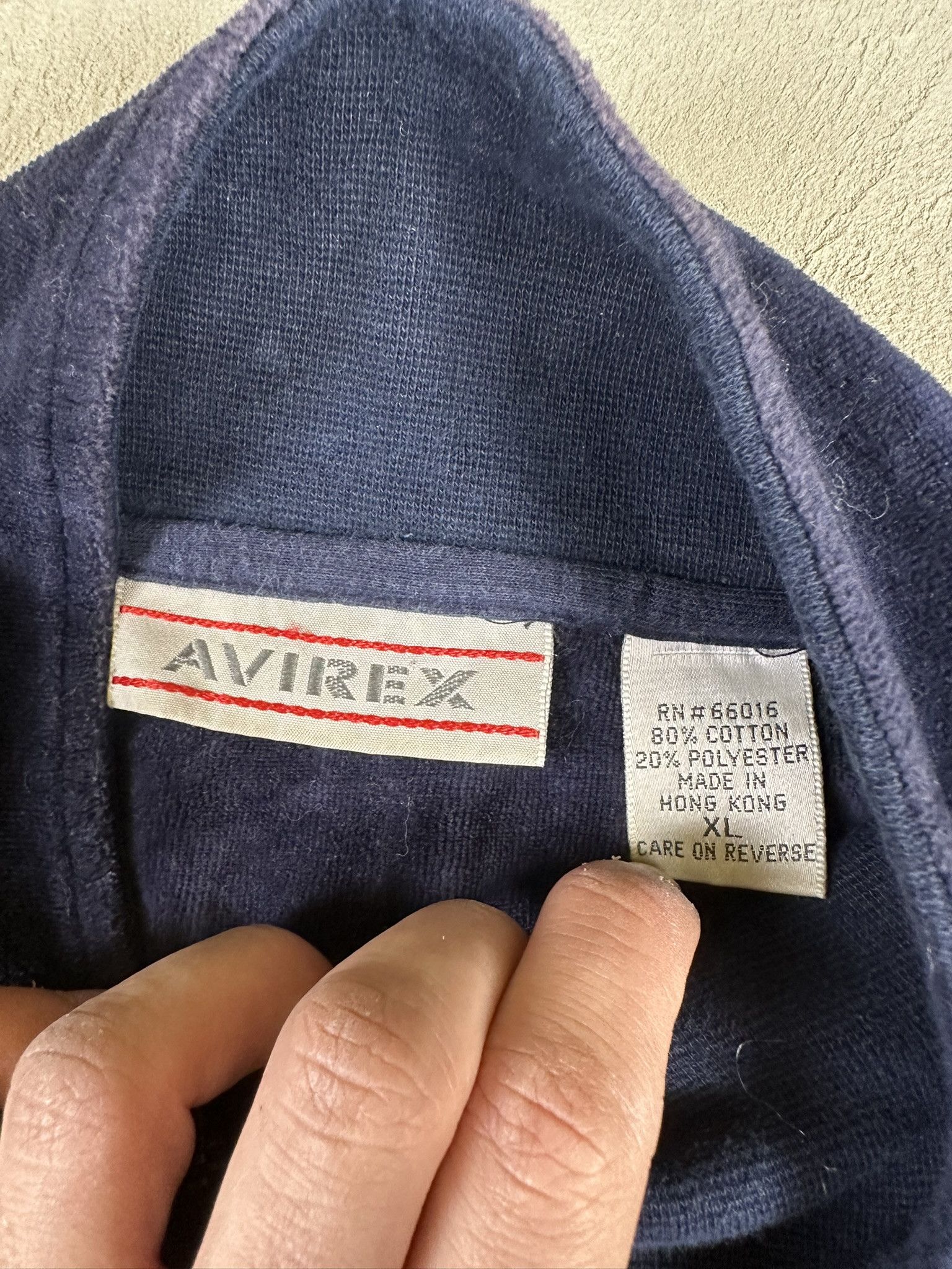 Avirex Vintage Y2k Avirex Velvet Boxy Oversized Sweatshirt Size US XL / EU 56 / 4 - 15 Thumbnail