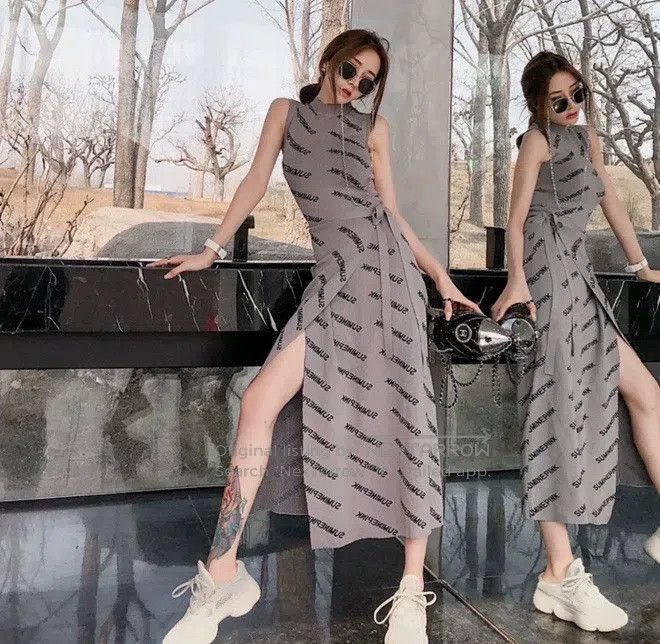 Balenciaga Balenciaga Blue Alphabet Logo Dress, Size S Size S / US 4 / IT 40 - 7 Thumbnail