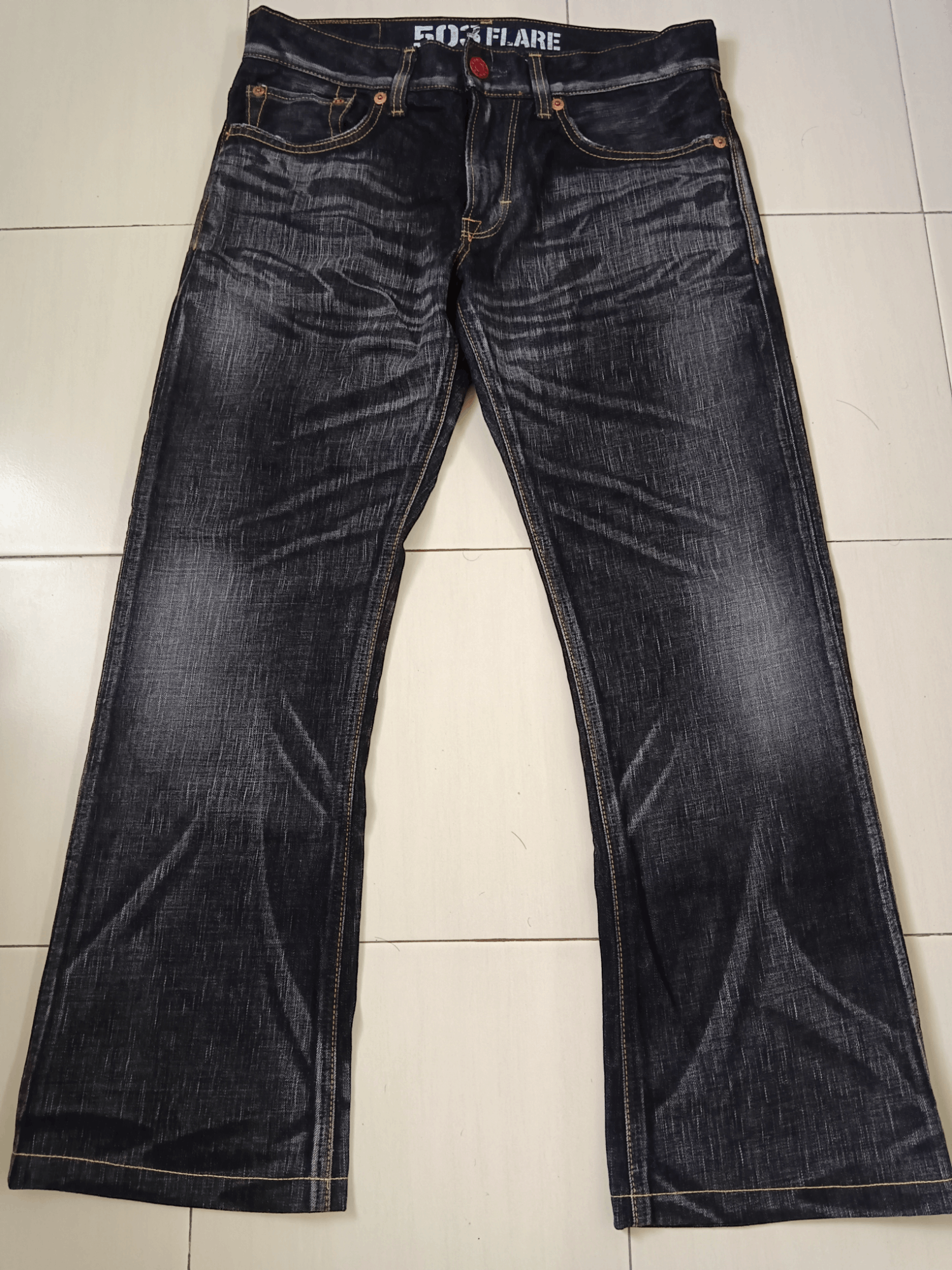 Edwin 🔥Edwin 503🔥 Seditionaries Punk Flare Denim Size US 33 - 1 Thumbnail