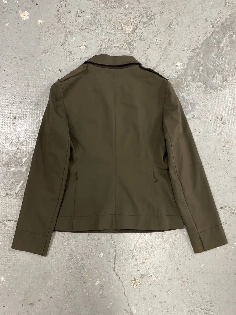 Prada × Vintage 1990s Prada Olive Elegant Military Blazer Jacket Size M / US 6-8 / IT 42-44 - 2 Thumbnail