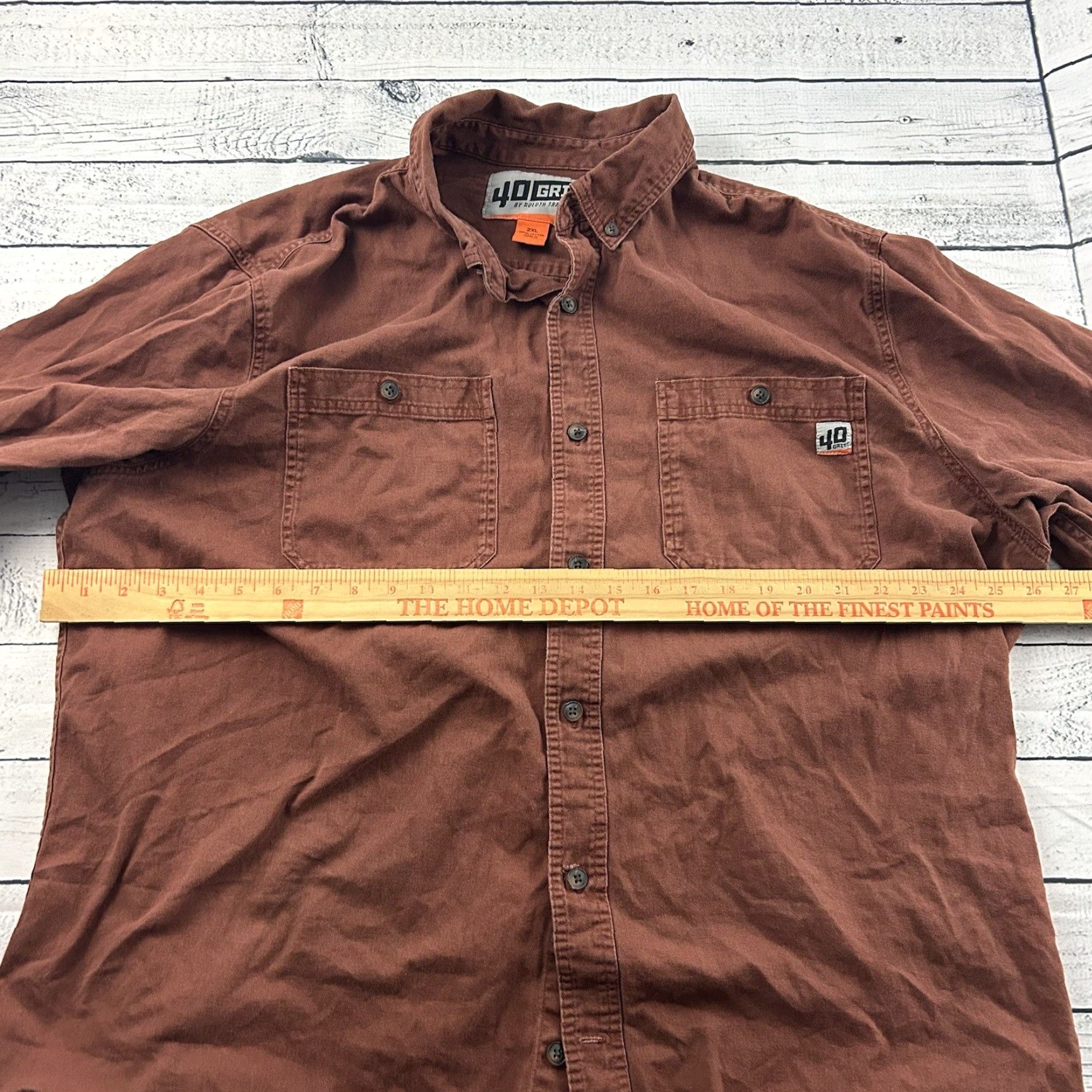CO Duluth 40 Grit Long Sleeve Button-Up Shirt 2XL Men's Brown Rust Size US XXL / EU 58 / 5 - 5 Thumbnail