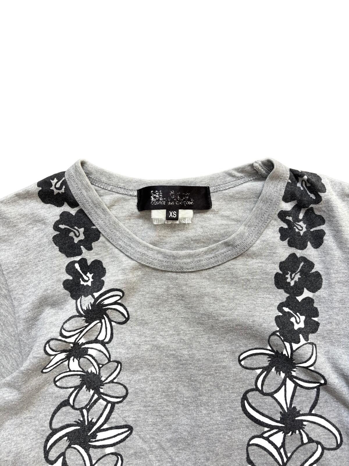Comme des Garcons Comme des Garçons Black Floral Print T Shirt Grey XS Size US XS / EU 42 / 0 - 3 Thumbnail