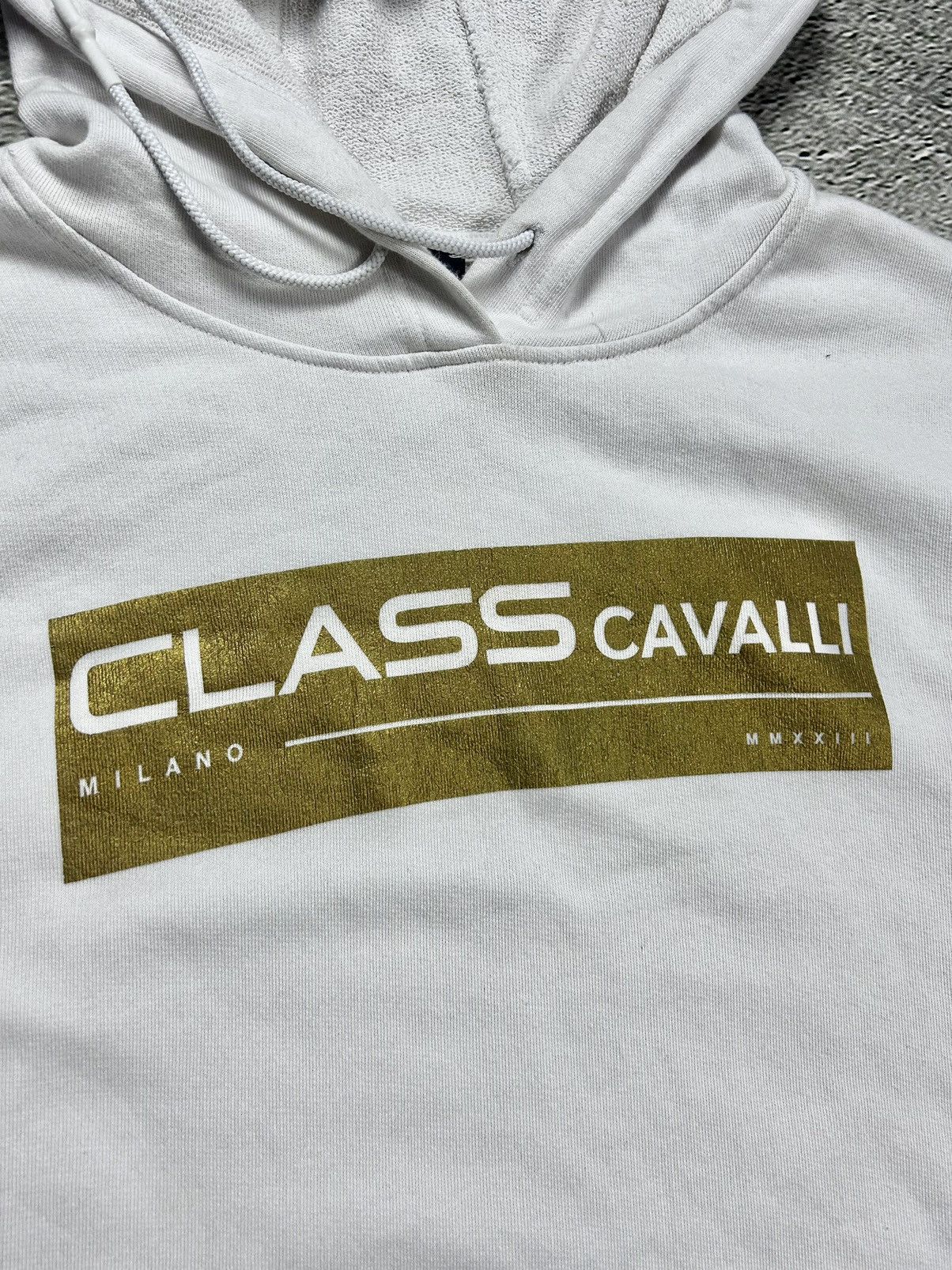 Cavalli Class Cavalli hoodie Class big logo white gold Milano Roberto Size US M / EU 48-50 / 2 - 2 Thumbnail