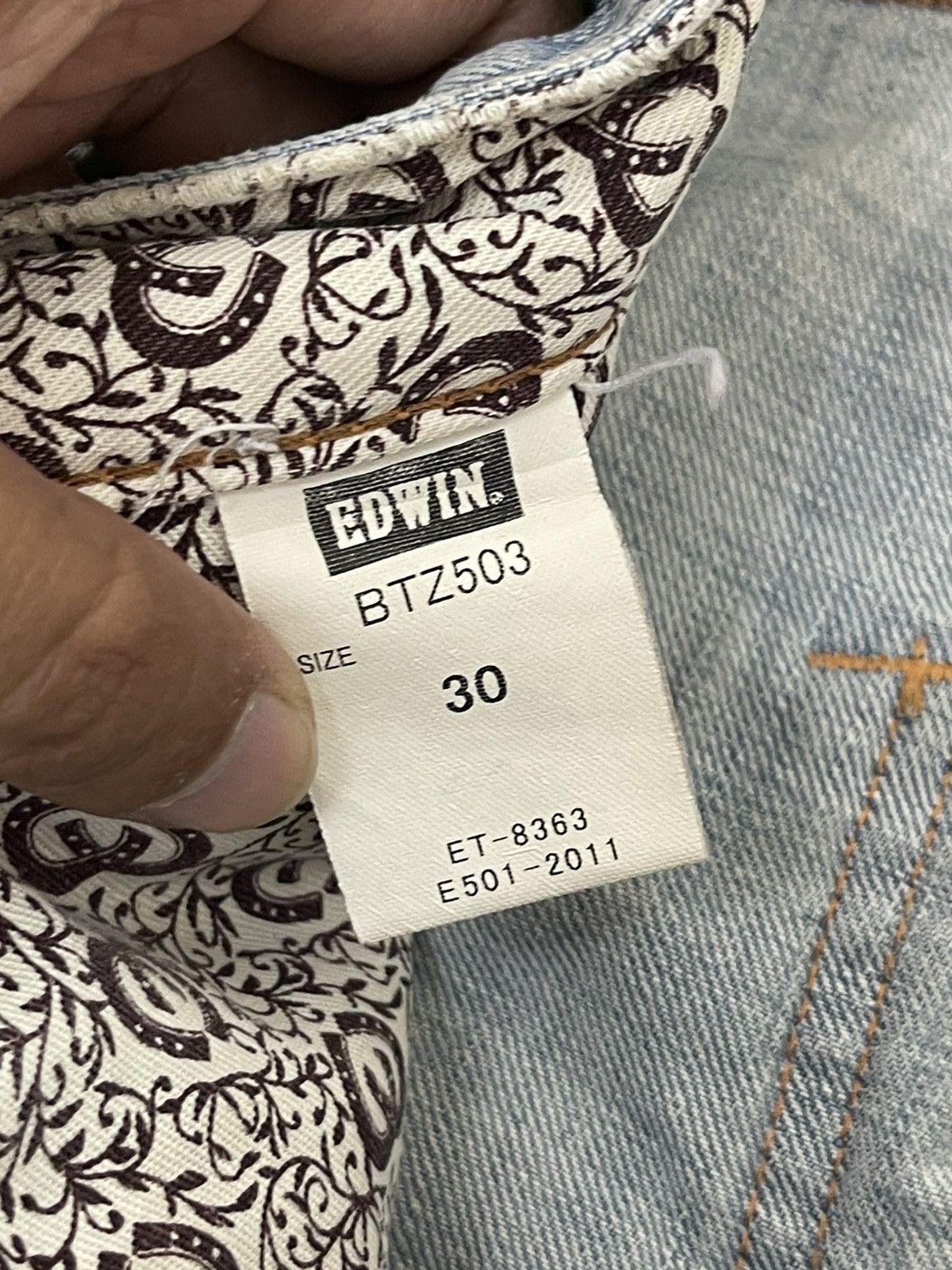 Hysteric Glamour Distress Jeans Edwin Japan Faded Regular Straight 2🟦5 Size US 31 - 14 Thumbnail