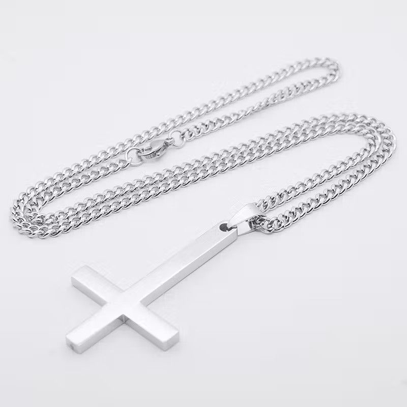 Custom Upside Down Cross Inverted Necklace Chain punk goth | Grailed