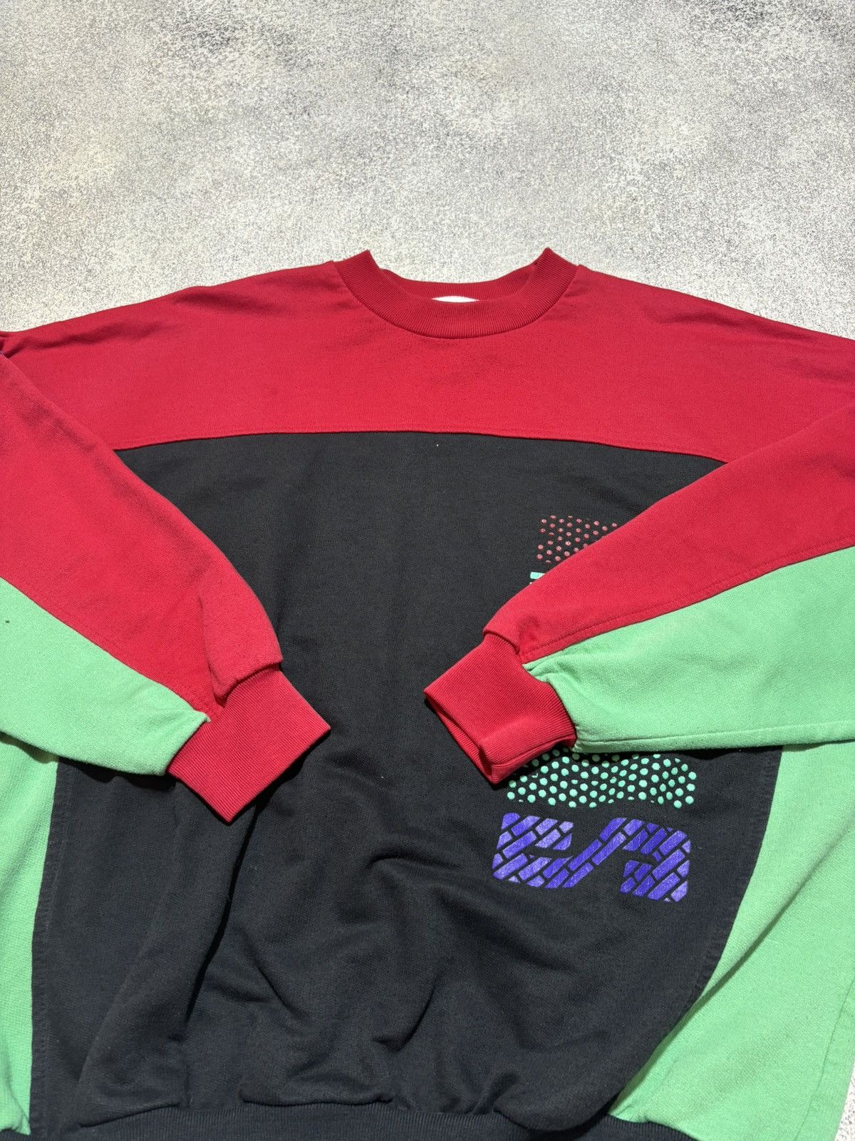 Adidas × Vintage Adidas Vintage Sweatshirt Multicolour Big Logo Y2K size M Size US M / EU 48-50 / 2 - 5 Thumbnail