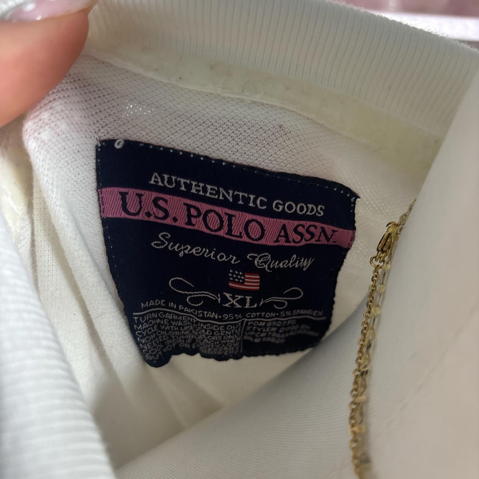 U.S. Polo Assn. vintage polo white ruffle sleeve blouse Size XL / US 12-14 / IT 48-50 - 5 Thumbnail