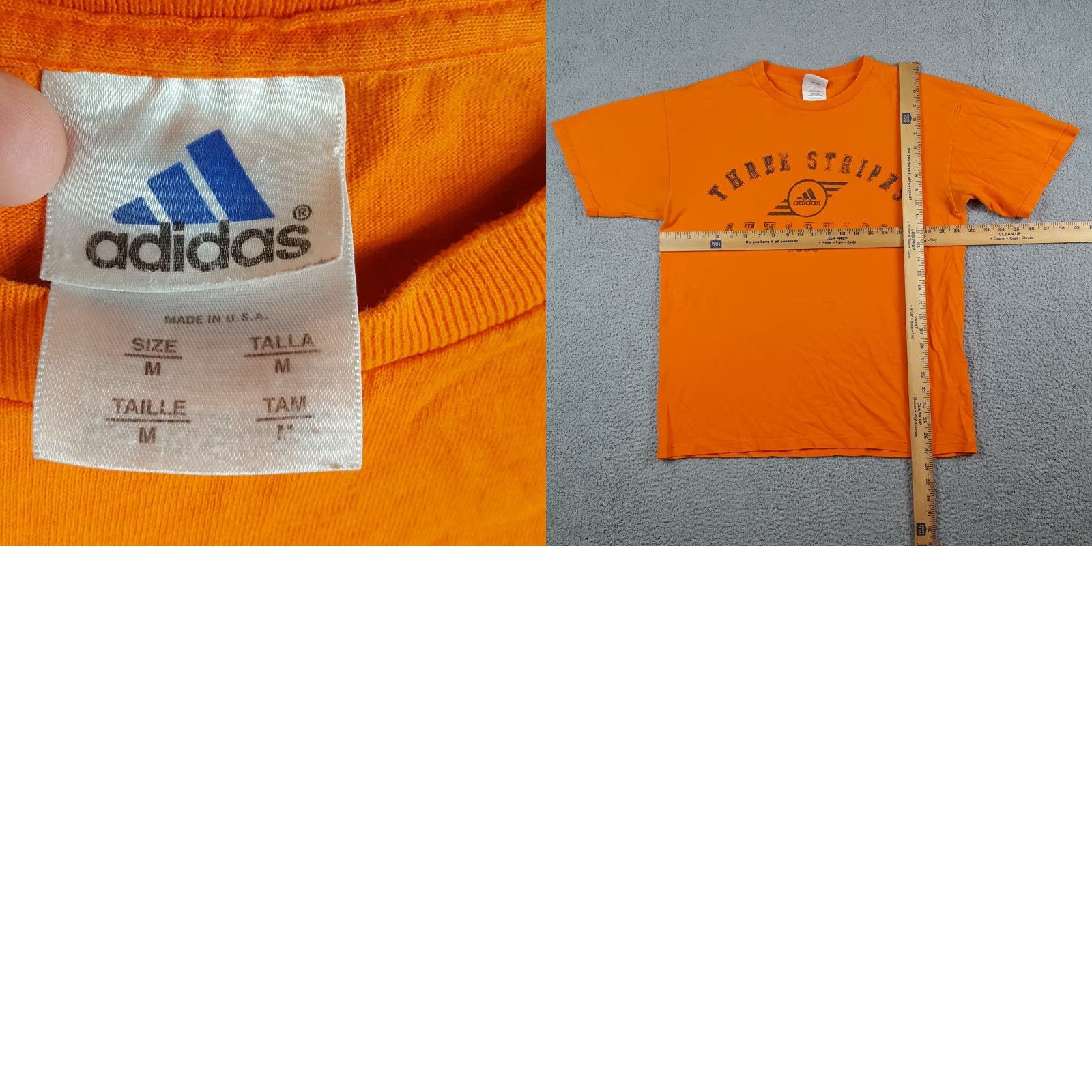 Adidas VINTAGE Adidas Three Stripe Spell Out Logo Men's M T Shirt Size US M / EU 48-50 / 2 - 8 Thumbnail