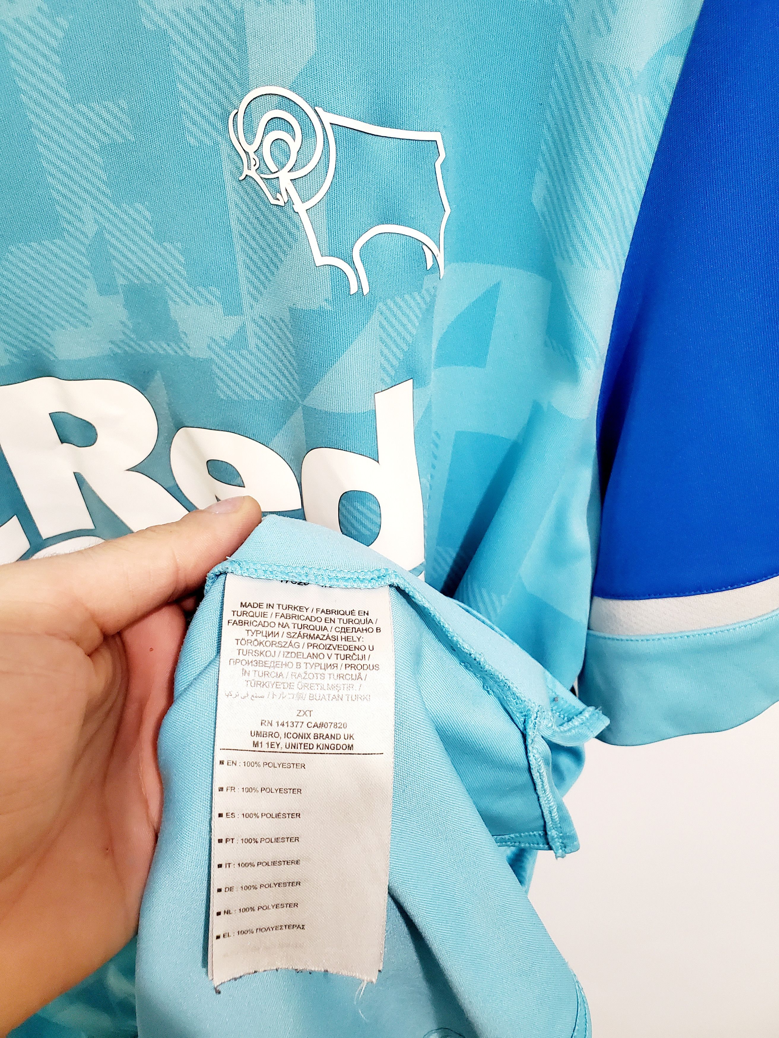 Umbro UMBRO FC DERBY COUNTY 2021/2022 AWAY SOCCERJERSEY XXl Size US XXL / EU 58 / 5 - 4 Thumbnail