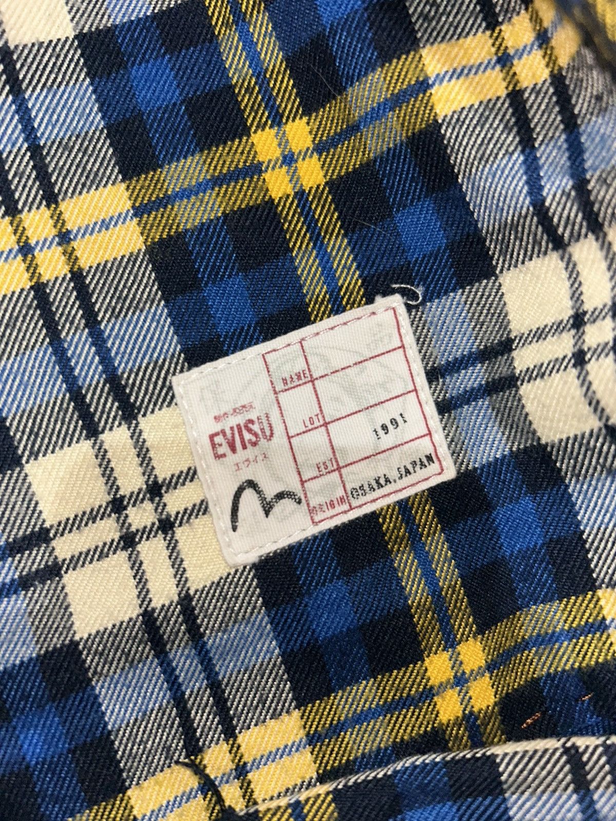 Evisu Evisu Cropped Plaid Check Flannel Shirt Size M / US 6-8 / IT 42-44 - 8 Thumbnail
