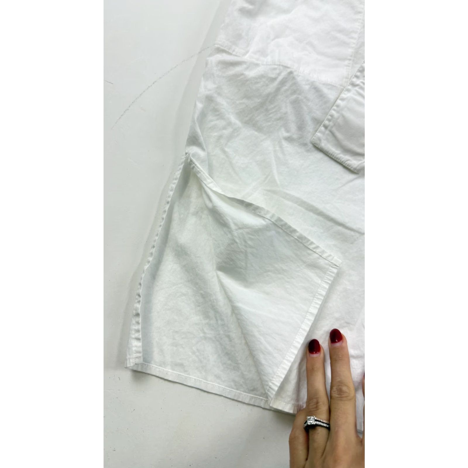 Helmut Lang VINTAGE Helmut Lang Dress Womens 4 White Sleeveless Belted Utility Shirt Safari Midi Size S / US 4 / IT 40 - 2 Thumbnail