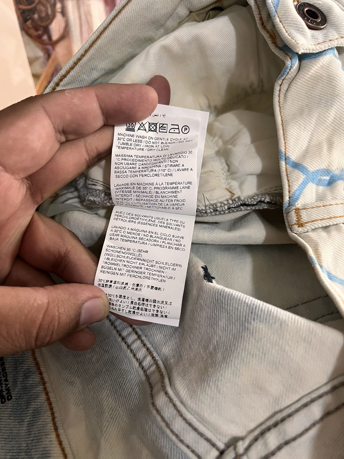 Off-White Off white fence bleached skinny jeans Size US 34 / EU 50 - 19 Thumbnail
