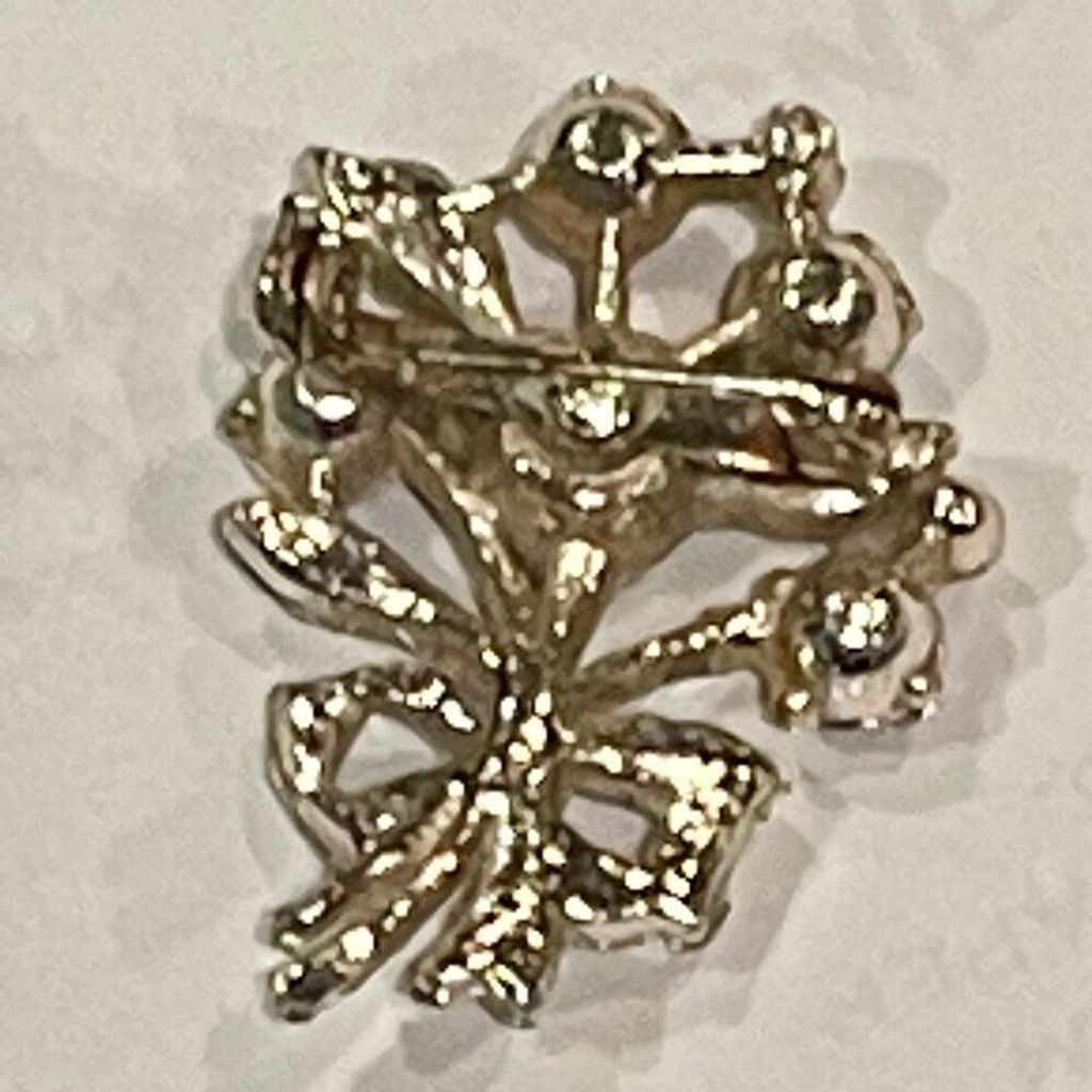 Other Vintage Red Crystal Garnet Glass Floral Bouquet Womens Pin Size ONE SIZE - 5 Thumbnail