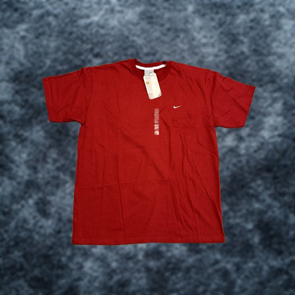 Nike VINTAGE Nike Swoosh T Shirt Men XL Red Short Sleeve 90s Sports USA NWT NOS Check Mens Size US XL / EU 56 / 4 - 1 Thumbnail