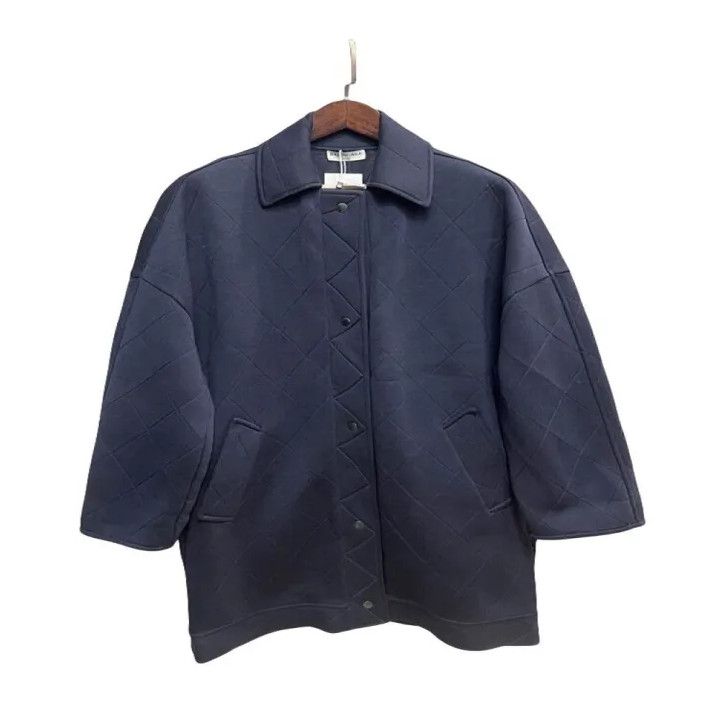 Balenciaga Balenciaga Black Wool Patterned Long Sleeve Coat Size US XS / EU 42 / 0 - 1 Thumbnail