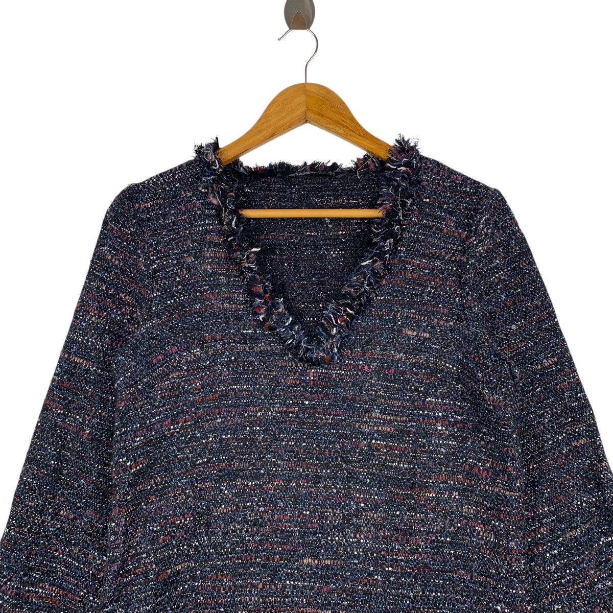 Zara ZARA WOMAN Designer Casualwear V-Neck Knitwear Long Sleeve Size S / US 4 / IT 40 - 3 Thumbnail