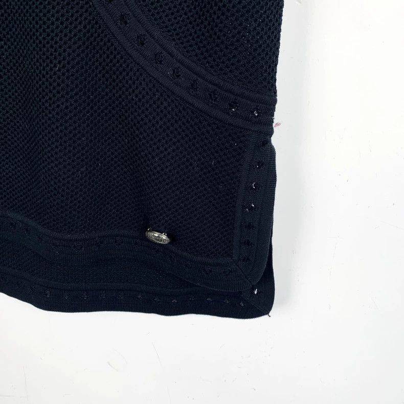 Chanel ChanelBlack cotton knitted vest 2503-Nextarrow Size 4XL / US 24-26 - 4 Thumbnail
