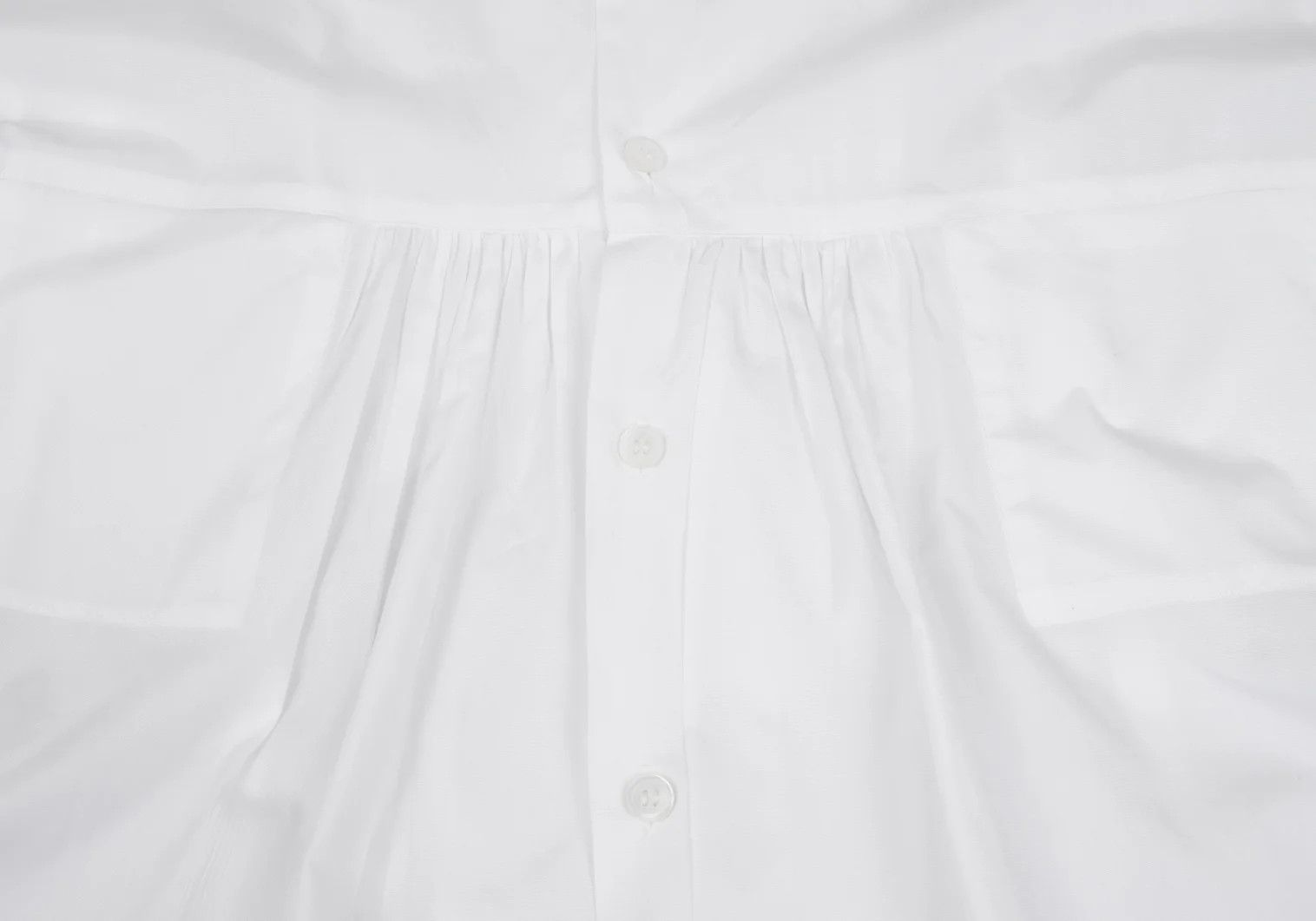 Yohji Yamamoto Yohji Yamamoto Gathered Design Cotton Shirt Size US M / EU 48-50 / 2 - 4 Thumbnail