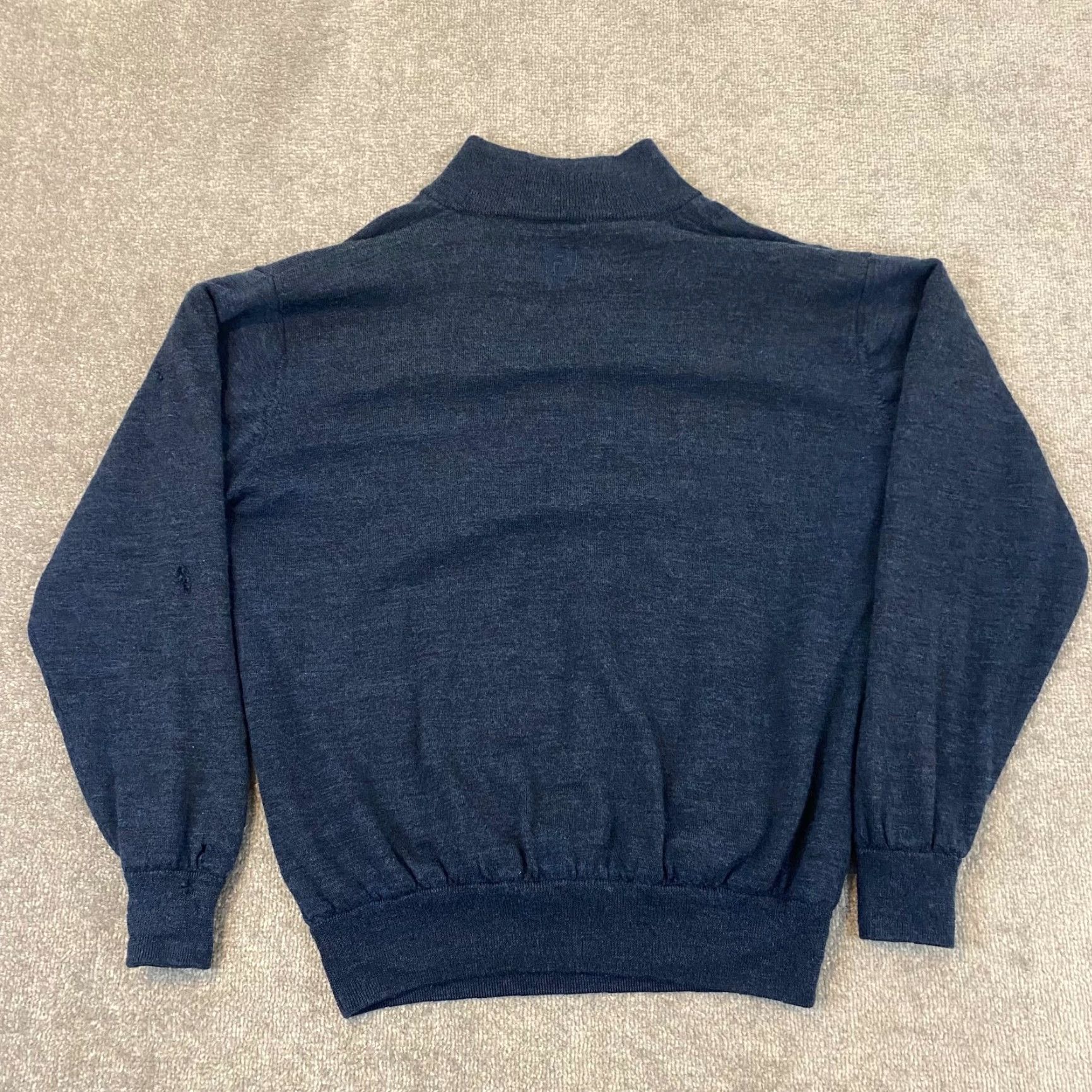Footjoy FootJoy Sweater Mens XL Blue 100% Wool 1/4 Zip Lined Golf Pullover L/S Size US XL / EU 56 / 4 - 2 Thumbnail
