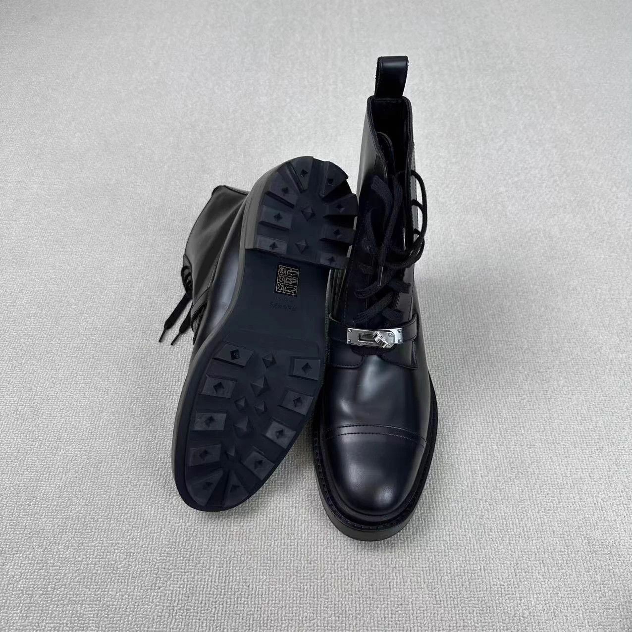 Hermes Hermes Kelly buckle black Martin boots 38 Near New Size US 7 / IT 37 - 5 Thumbnail