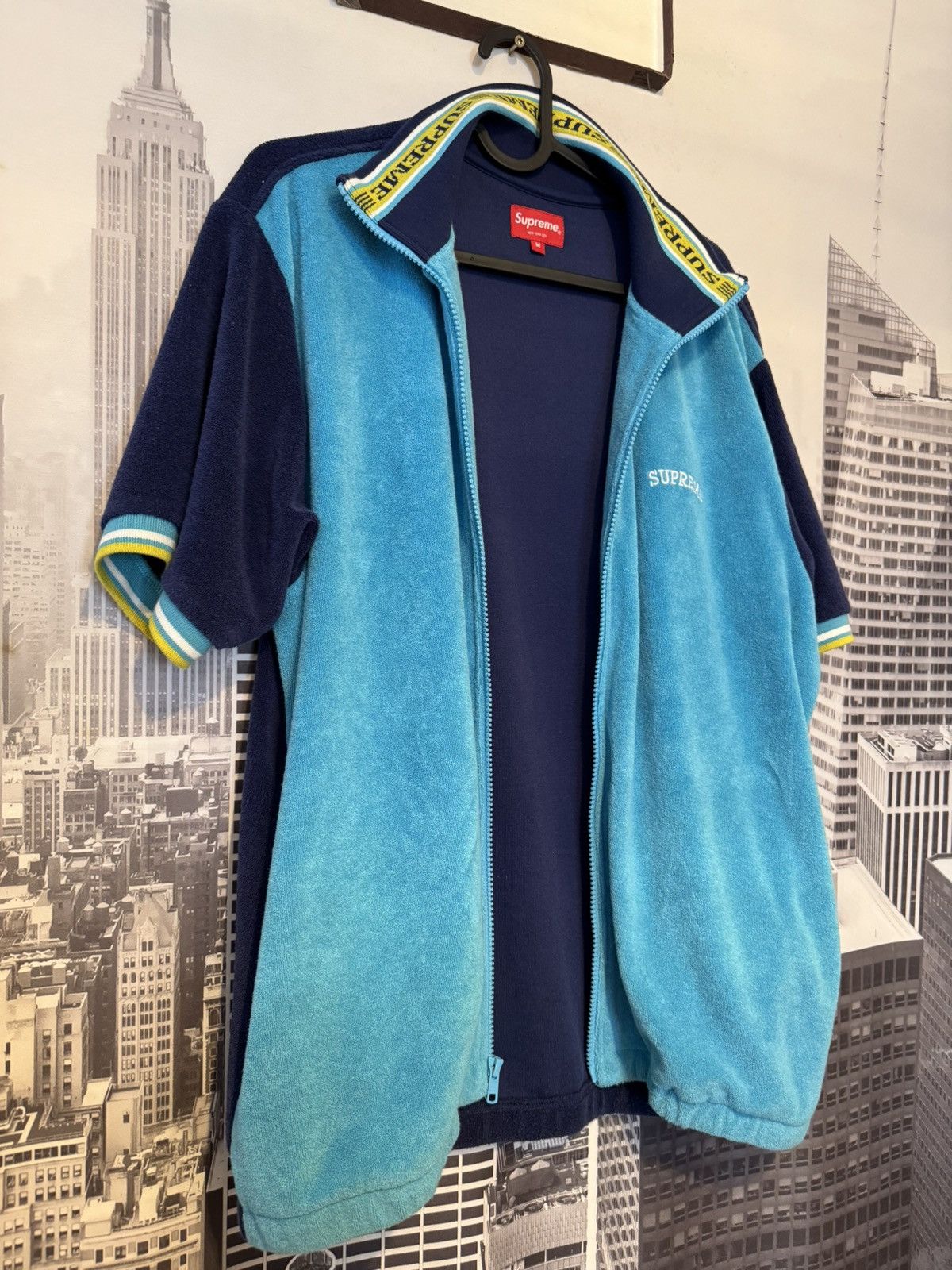 Supreme Supreme Terry S/S Zip Up SS20 Cyan SZ Medium💥 Size US M / EU 48-50 / 2 - 6 Thumbnail