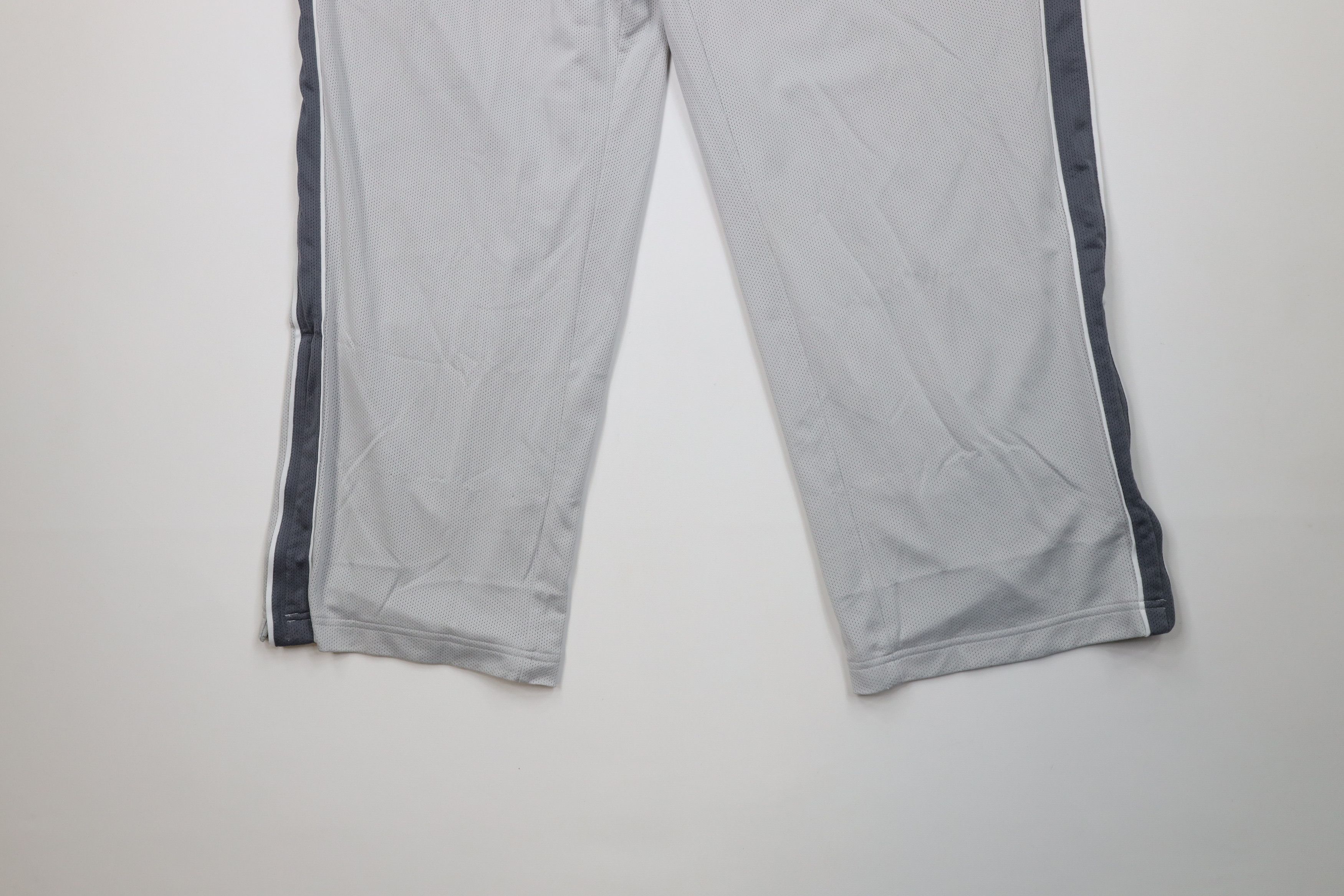Vintage Vintage 90s Streetwear Block Mesh Knit Wide Leg Pants Gray Size US 38 / EU 54 - 4 Thumbnail