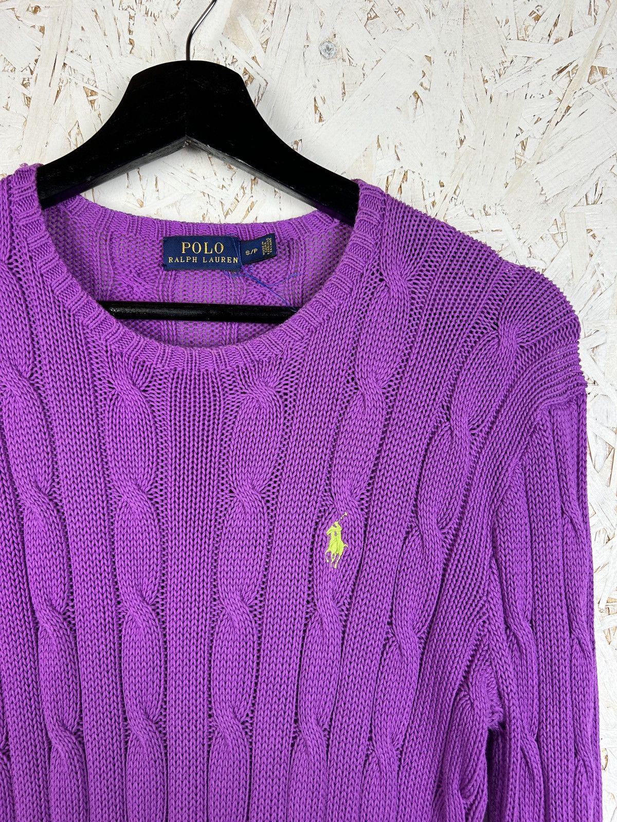 Polo Ralph Lauren Polo By Ralph Lauren Cable Knit Sweater Magenta Size S Size US S / EU 44-46 / 1 - 2 Thumbnail