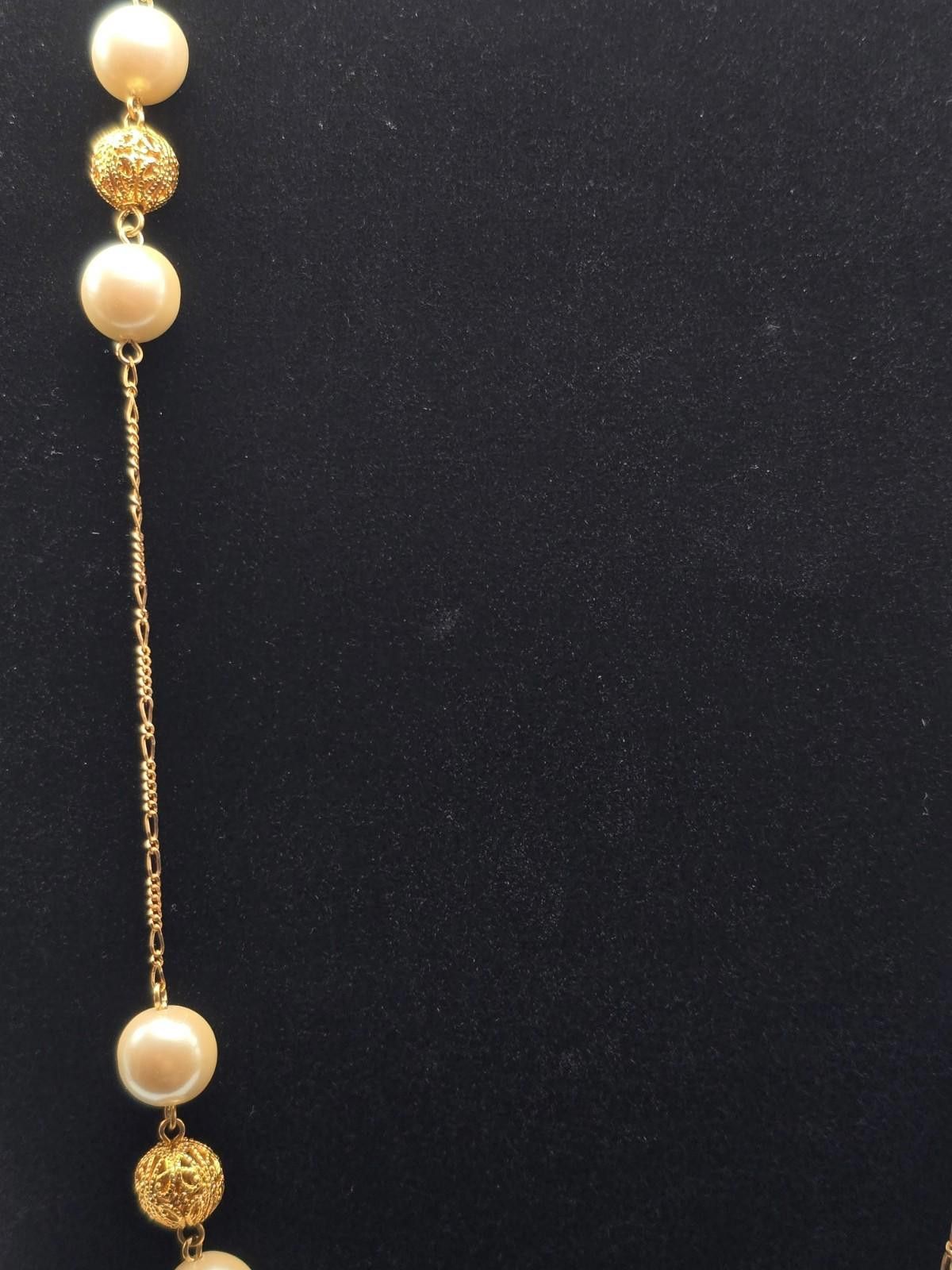 Other Vintage GJD Mexico Necklace 30" Gold Tone Filigree Pearls Size ONE SIZE - 6 Thumbnail