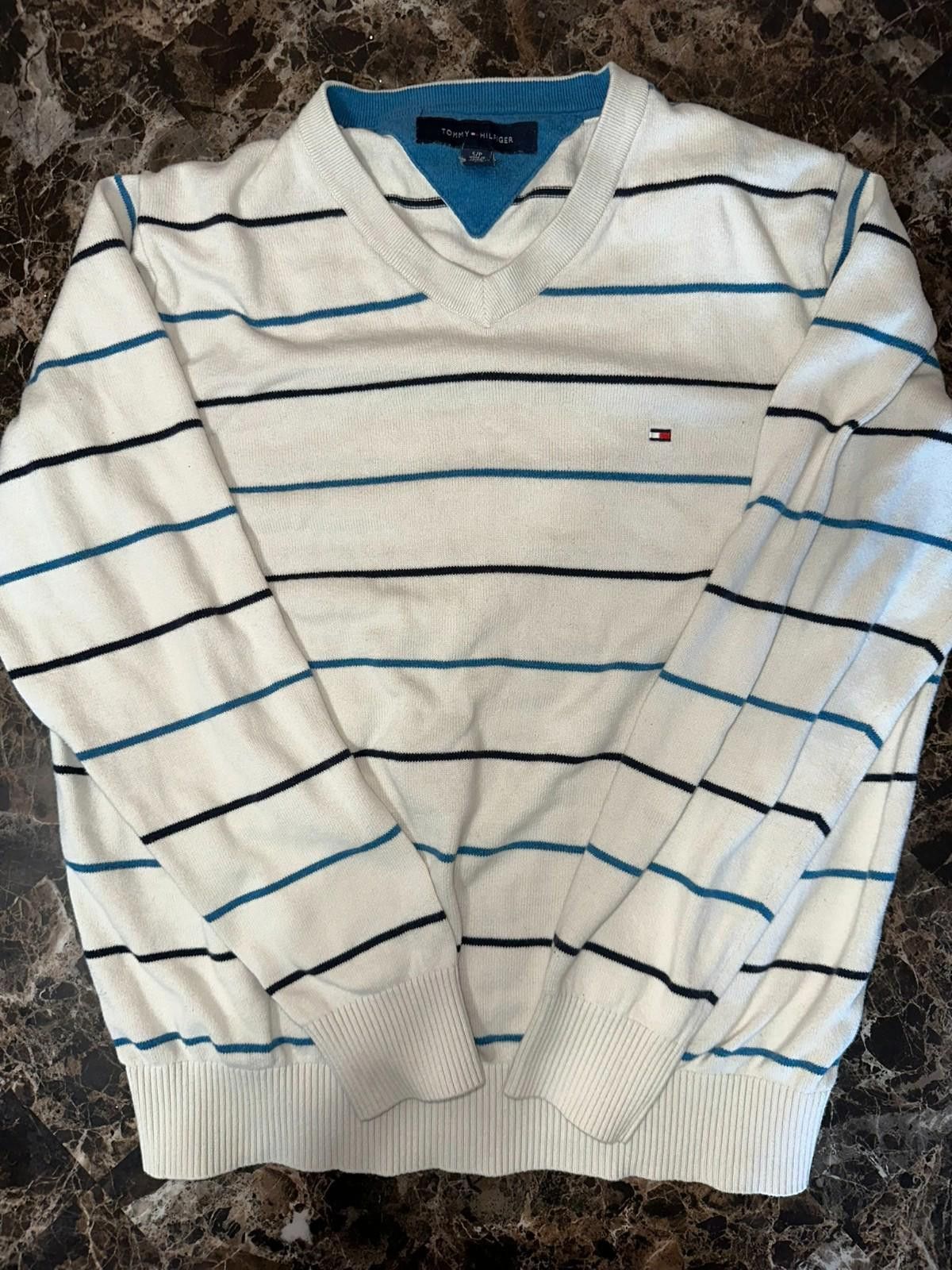 Tommy Hilfiger Preppy Stripe Sweater – Tommy Hilfiger SM/P, Minor Tear Size S / US 4 / IT 40 - 1 Thumbnail