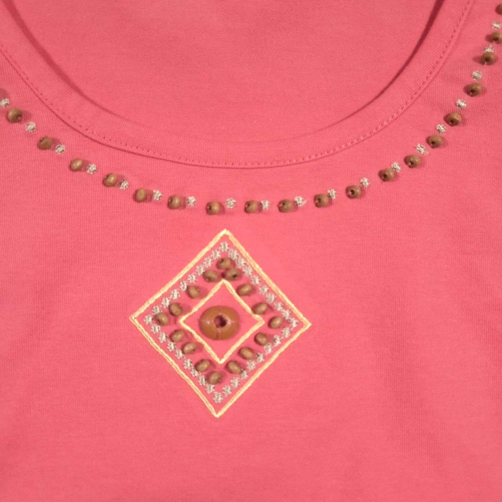 Vintage VINTAGE Breckenridge Shirt Womens Petite Small Pink Summercora Sleeveless Embellished Tank Size S / US 4 / IT 40 - 4 Thumbnail