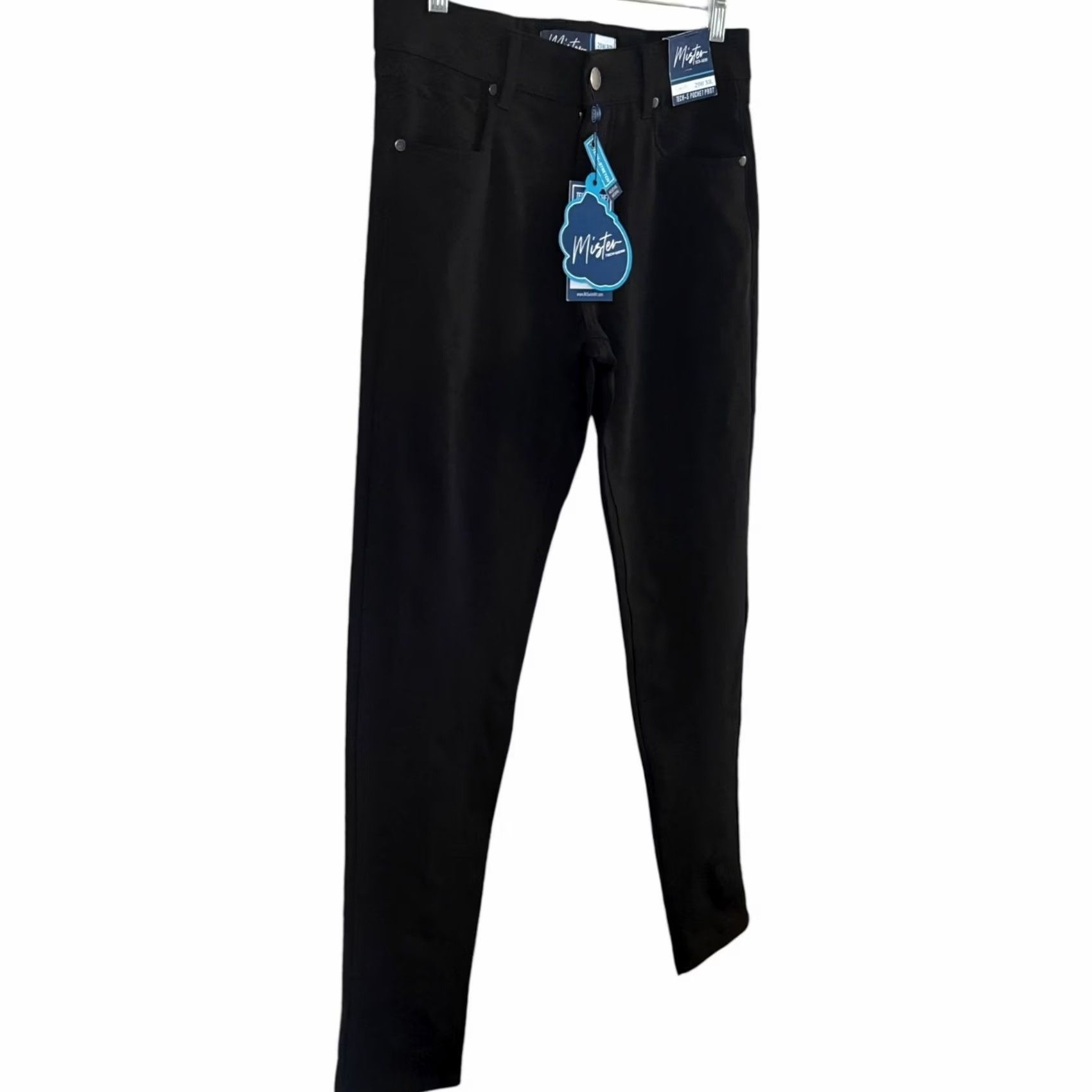Vintage Mister Tech Slim-Fit Pants Black 29X30 4-Way Stretch Casual Men’s Pants Size US 29 - 3 Thumbnail