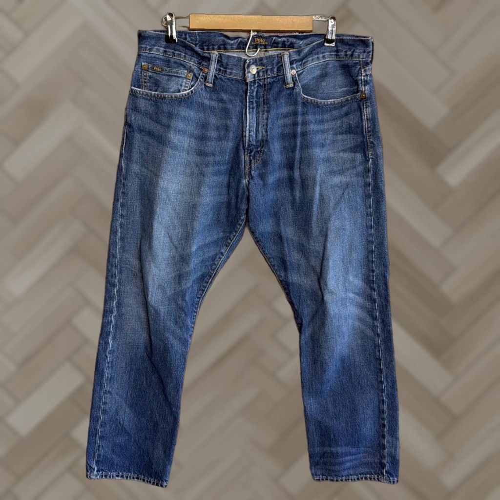 Polo Ralph Lauren Polo Ralph Lauren Jeans Men’s Hampton Straight Dark Wash Denim 35 x 30 Regular Inseam 30 5-Pocket Logo Blue Cotton Denim Rise Mid 10-12 in Size US S / EU 44-46 / 1 - 1 Thumbnail