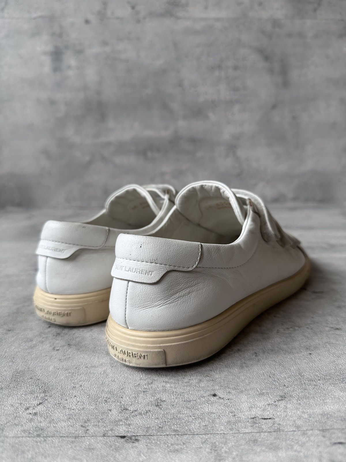 Saint Laurent Paris HEDI SLIMANE | SL/01 VELCRO STRAP COURT CLASSIC LOW TOP Size US 9 / EU 42 - 7 Thumbnail